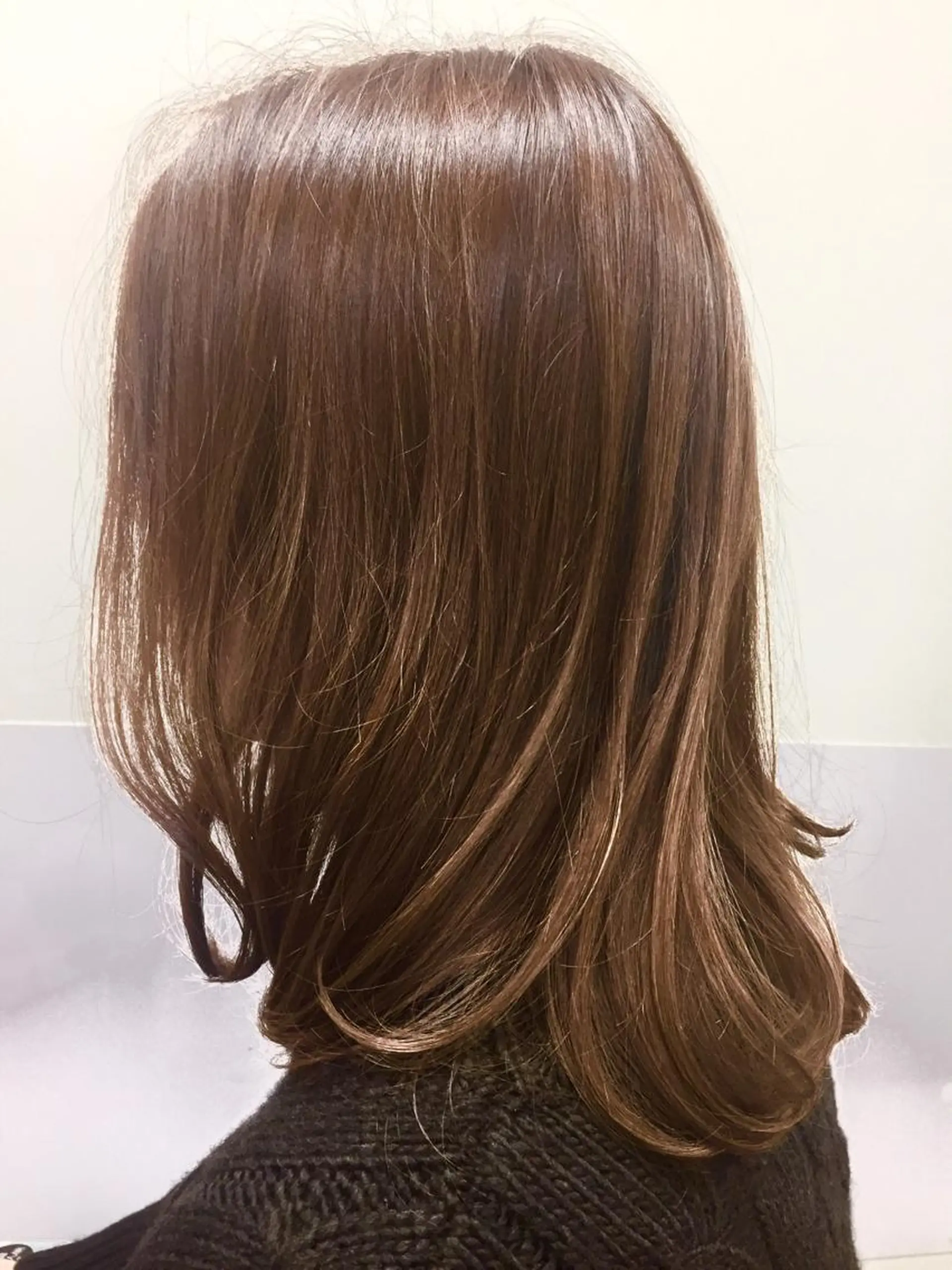 ミディアム カラー カット パーマ トリートメント 髪質改善 LIME 長野駅のヘアスタイル