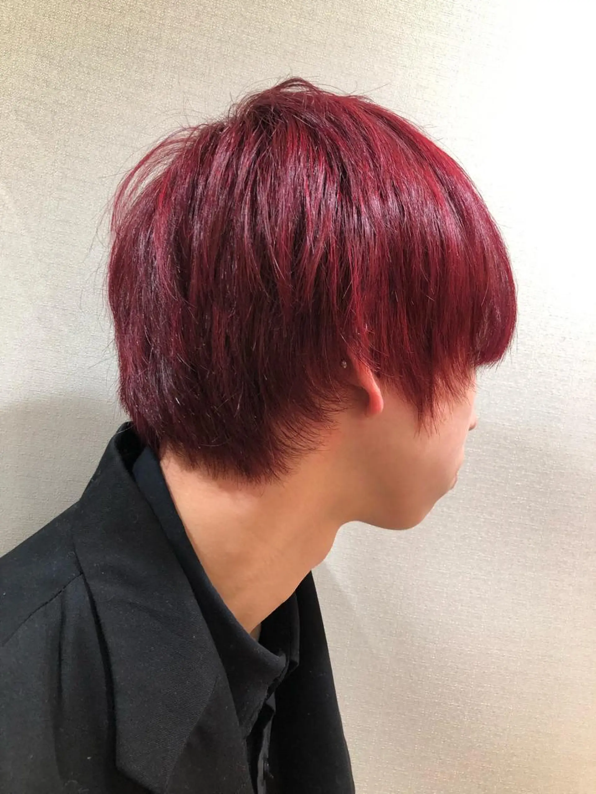ショート カラー メンズ メンズブリーチ ブリーチ ブリーチなしカラー レッドカラー カット ヘアカラー ニュアンスカラー🫧 加納のヘアスタイル