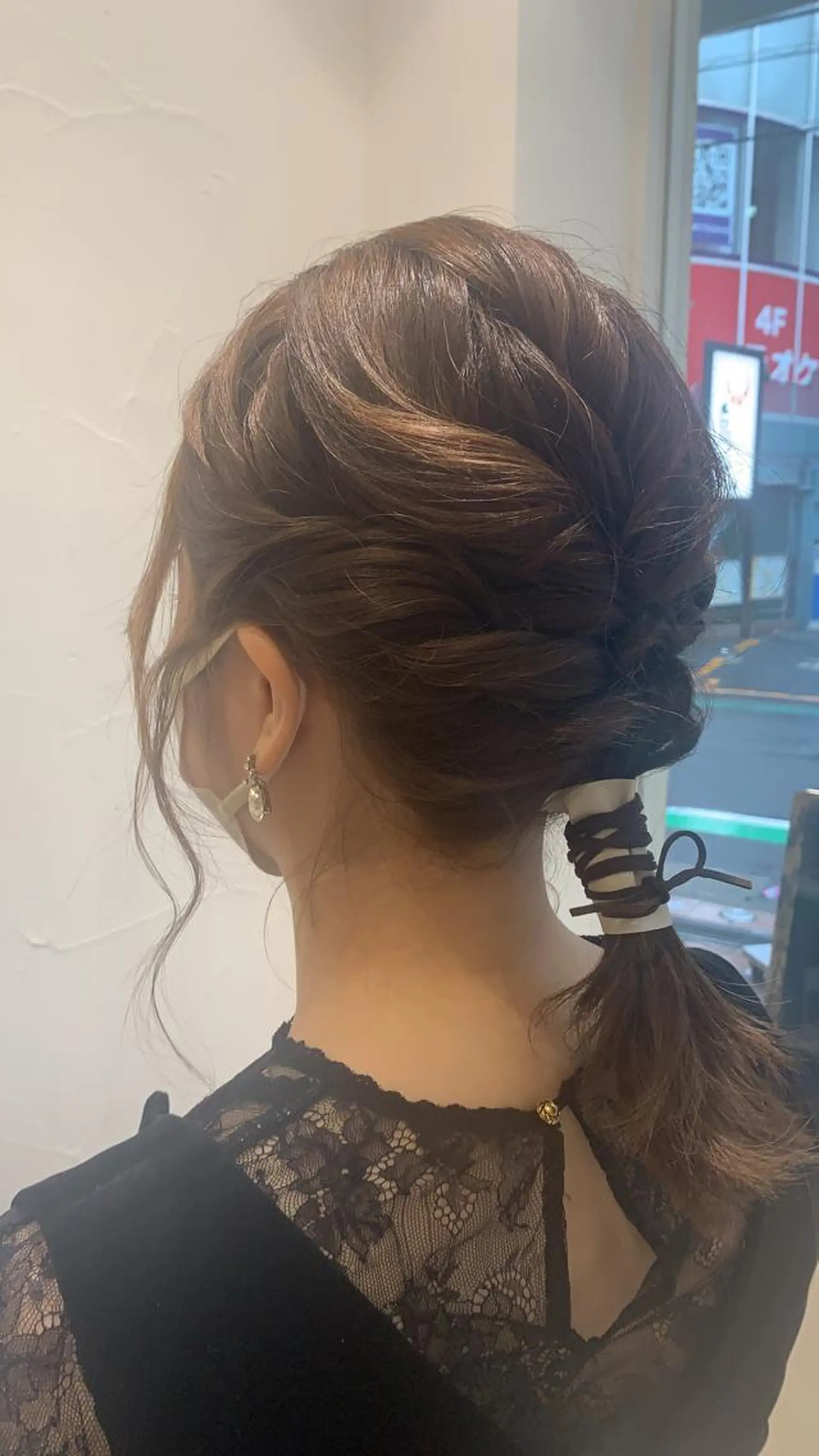 セミロング ヘアアレンジ ヘアセット ミドウチ アヤカのヘアスタイル