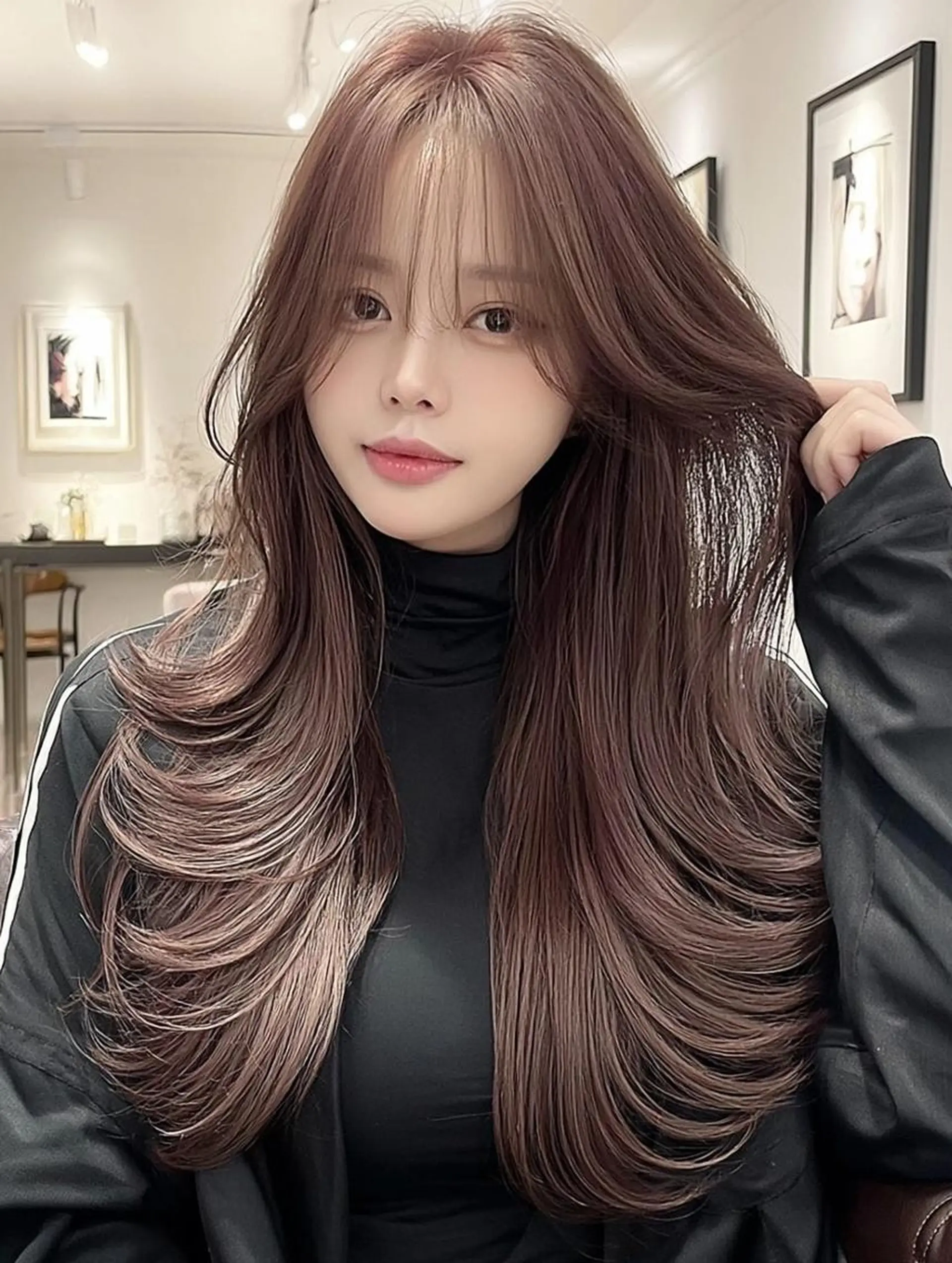ロング カラー カット ヘアカラー FOCUS JAPANのヘアスタイル