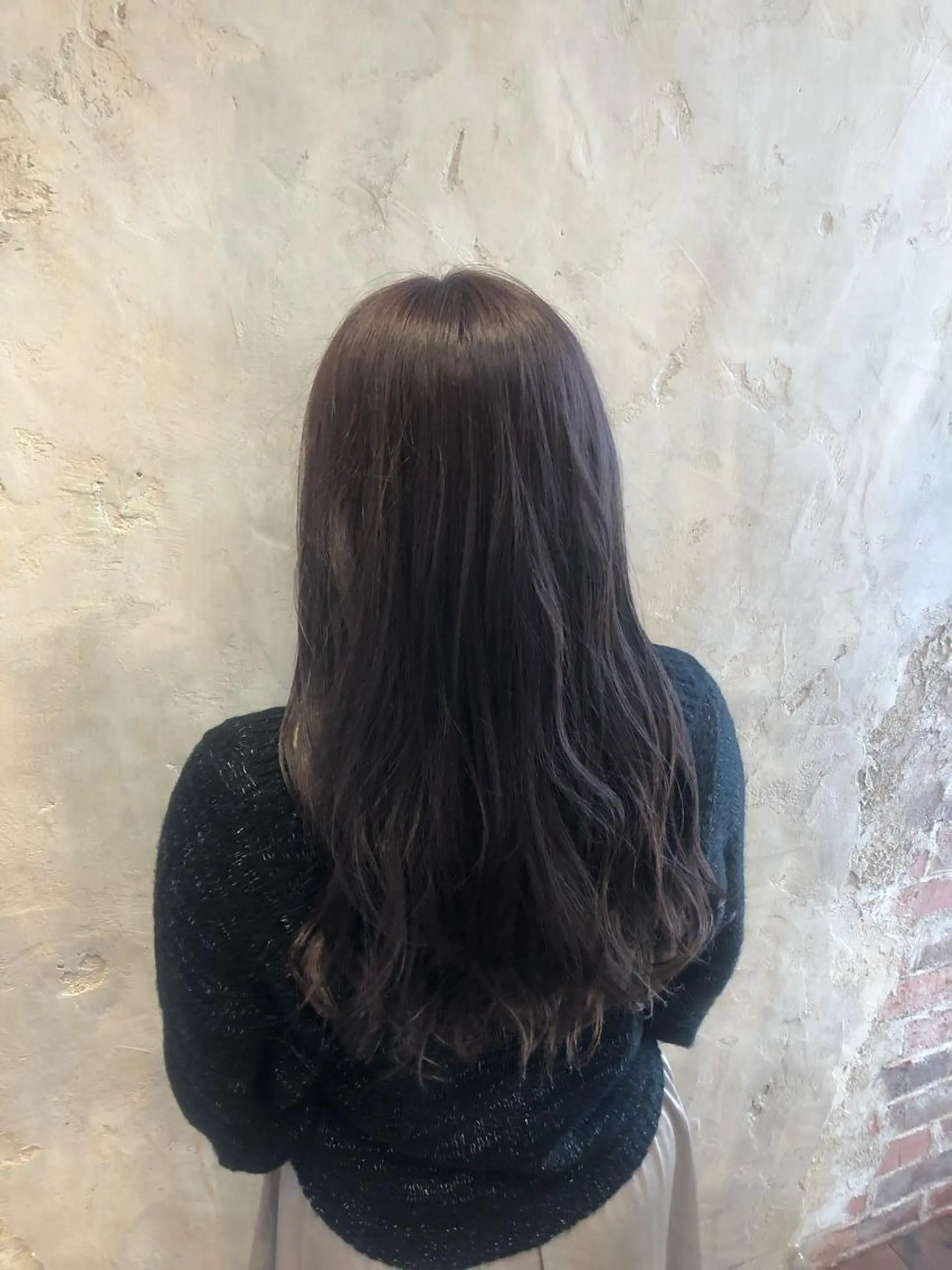 セミロング カラー アッシュ ラベンダーカラー ラベンダーアッシュ 顔周り/くびれヘア 韓国ヘア💕風間るなのヘアスタイル