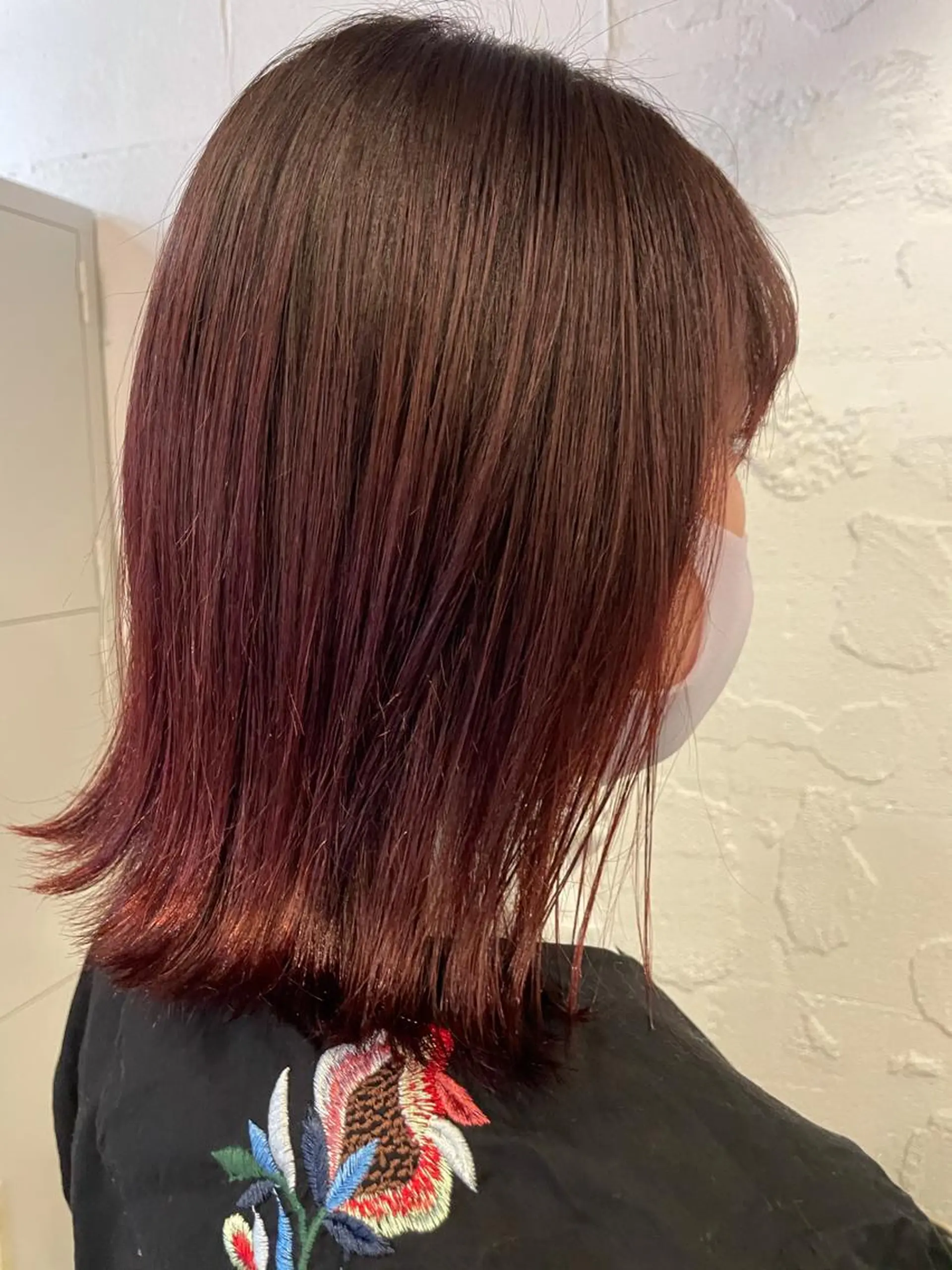 ミディアム カラー レッドカラー hazuki 🌝のヘアスタイル