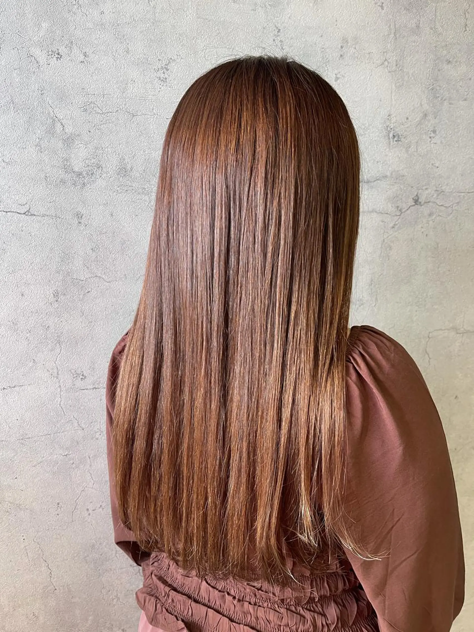 ロング カラー 縮毛矯正 ヘアカラー 唐澤 千尋のヘアスタイル