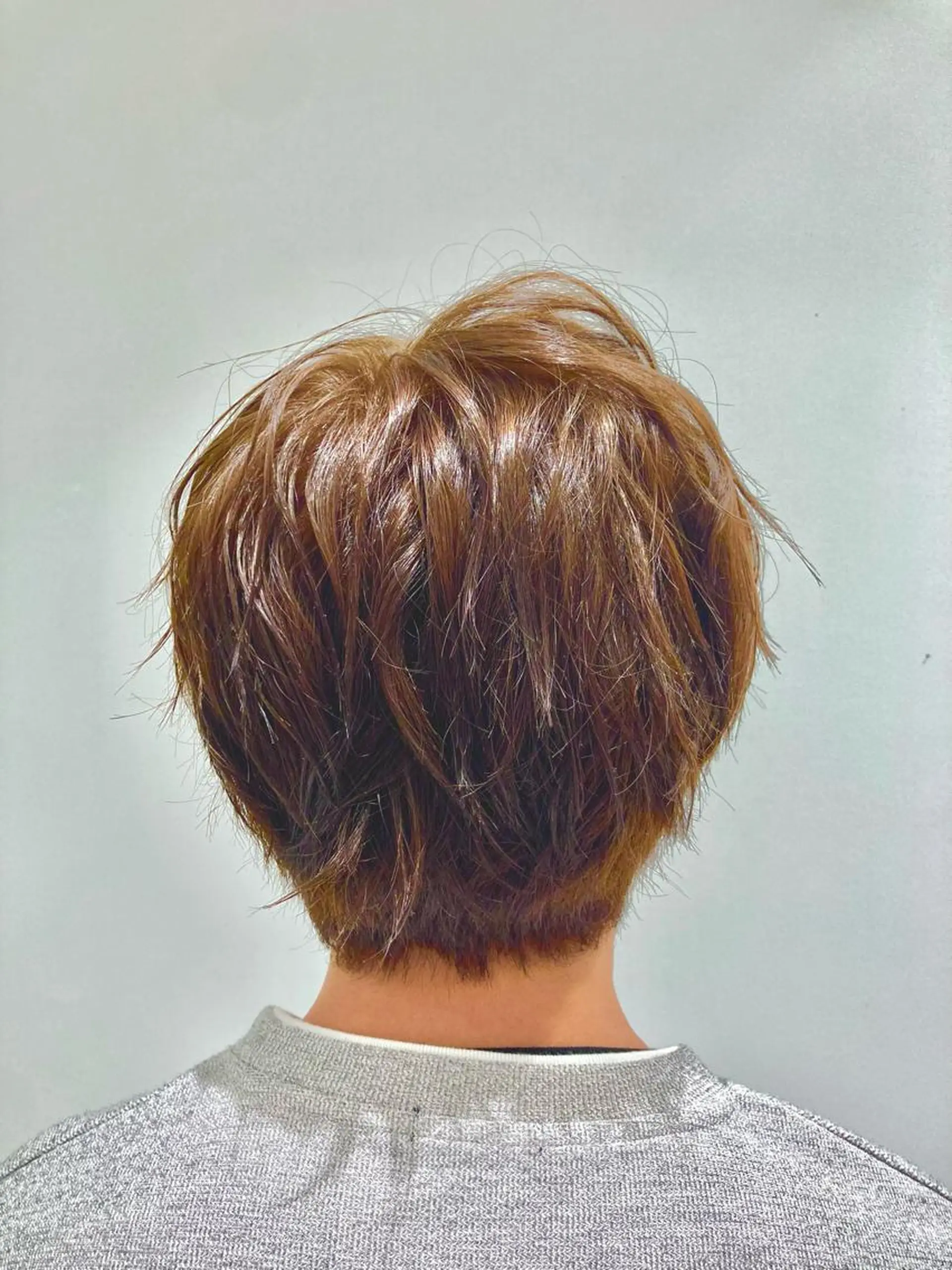 ショート カラー メンズ ブラウンカラー ハイトーン/レイヤー 藤田健太郎のヘアスタイル