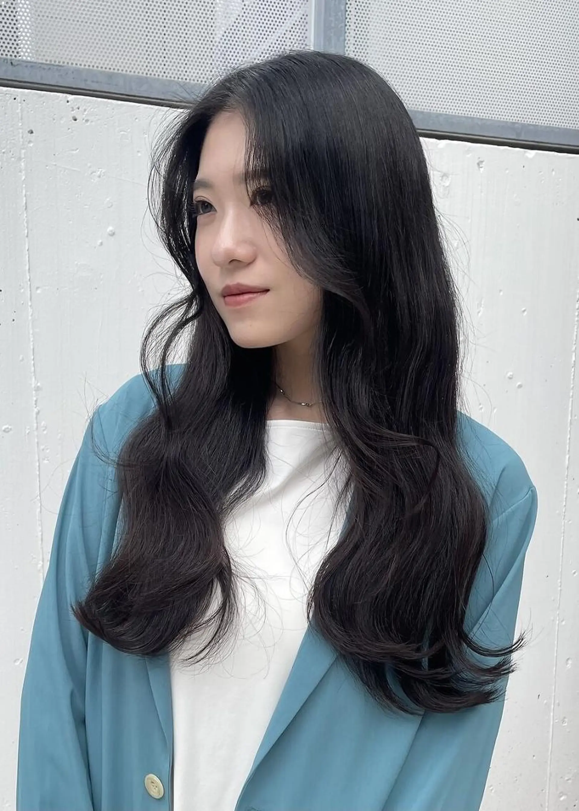 ロング ボブ ハイライト 髪質改善 韓国風ヘア レイヤーカット .5 by SOLEIL藤沢店のヘアスタイル