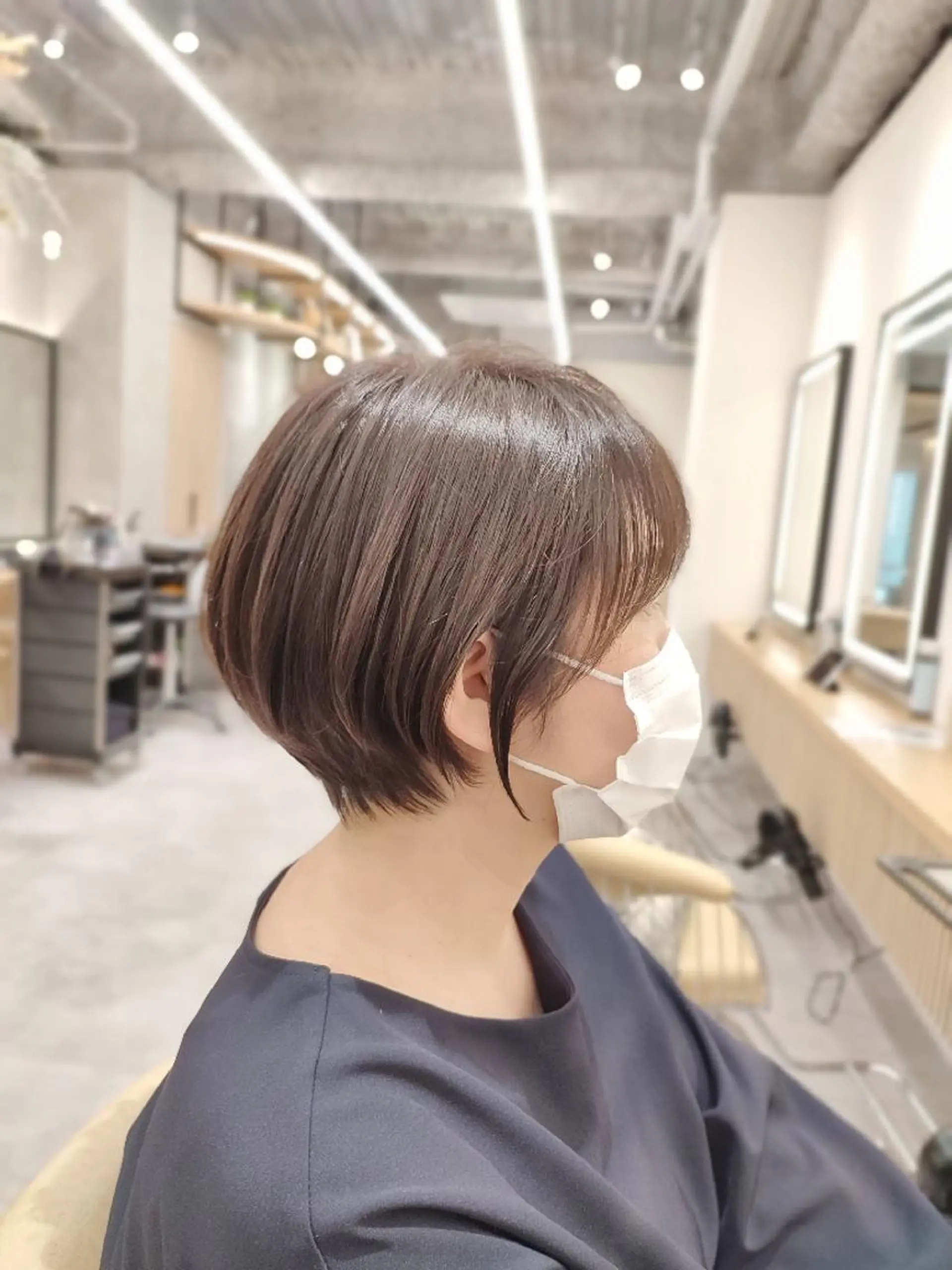 ショート 丸みショート ショートヘア 【似合わせ・レイヤー ・パーマ】海気のヘアスタイル