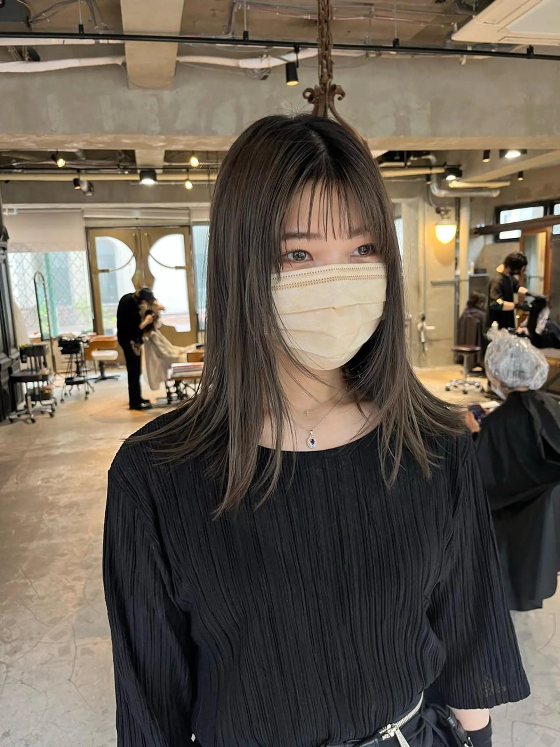 セミロング カラー 顔まわりレイヤー 顔周りカット レイヤーカット カット ヘアカラー トリートメント ✨メンズスタイル✨ Daiのヘアスタイル