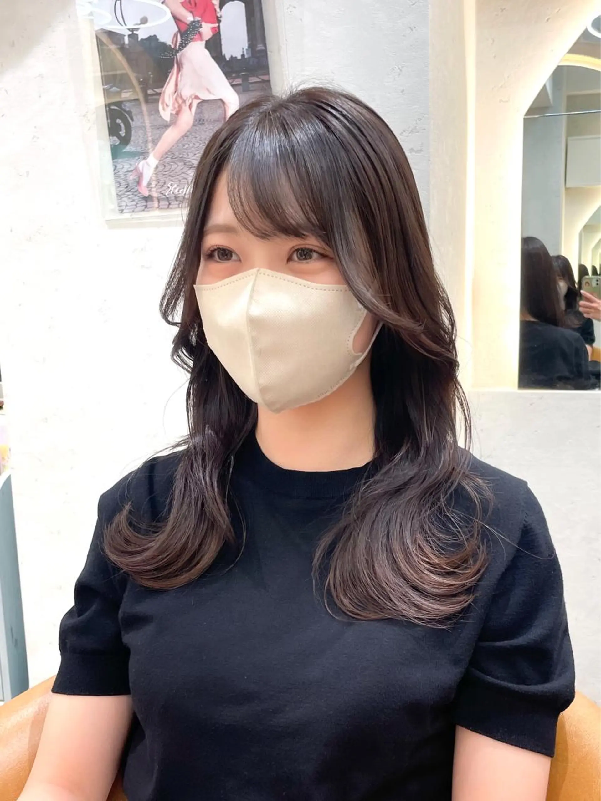 ミディアム カット ヘアカラー トリートメント 育休中4/30- 予約受付/野崎かよのヘアスタイル