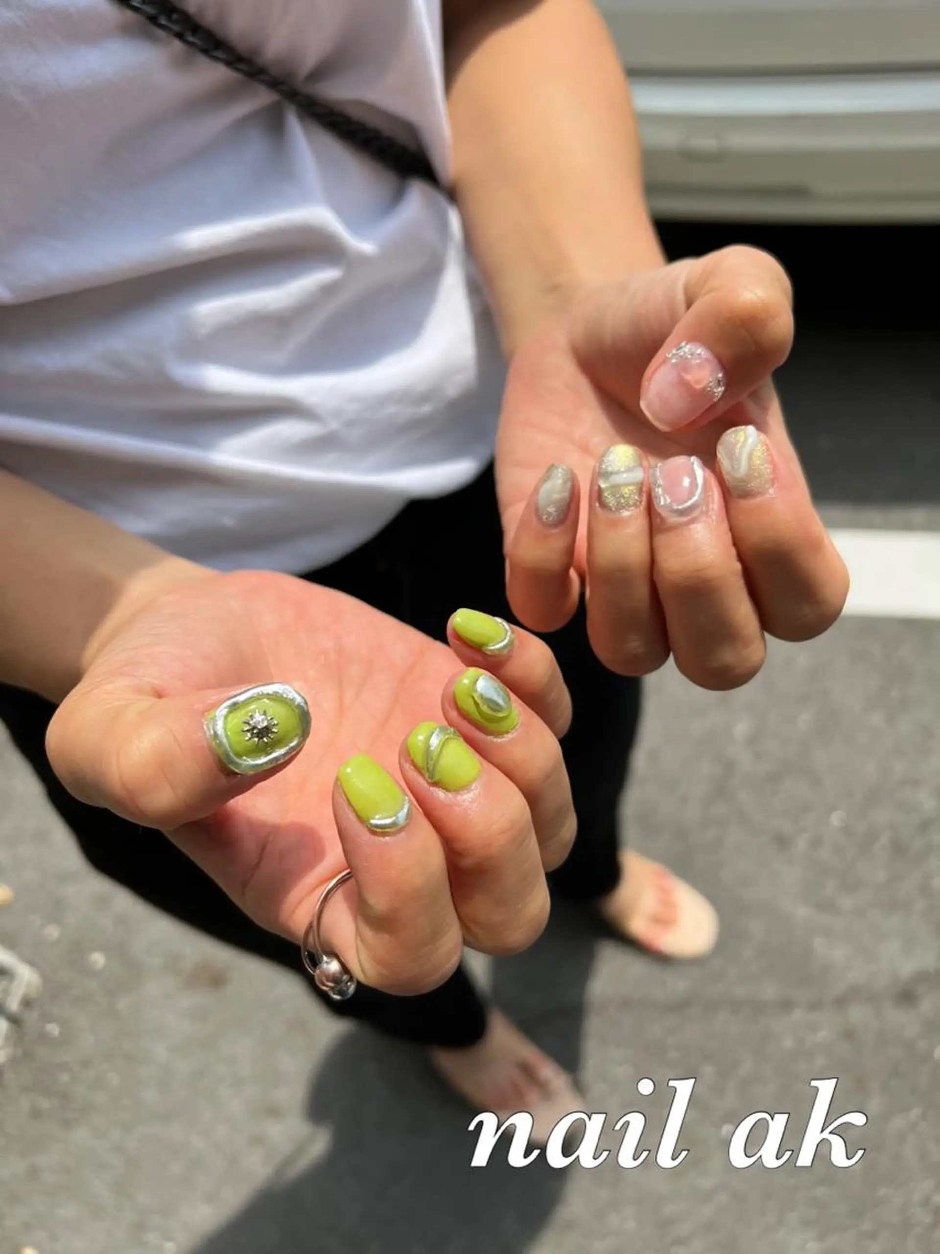 ネイル 夏ネイル ハンドネイル ak nail .のネイルデザイン