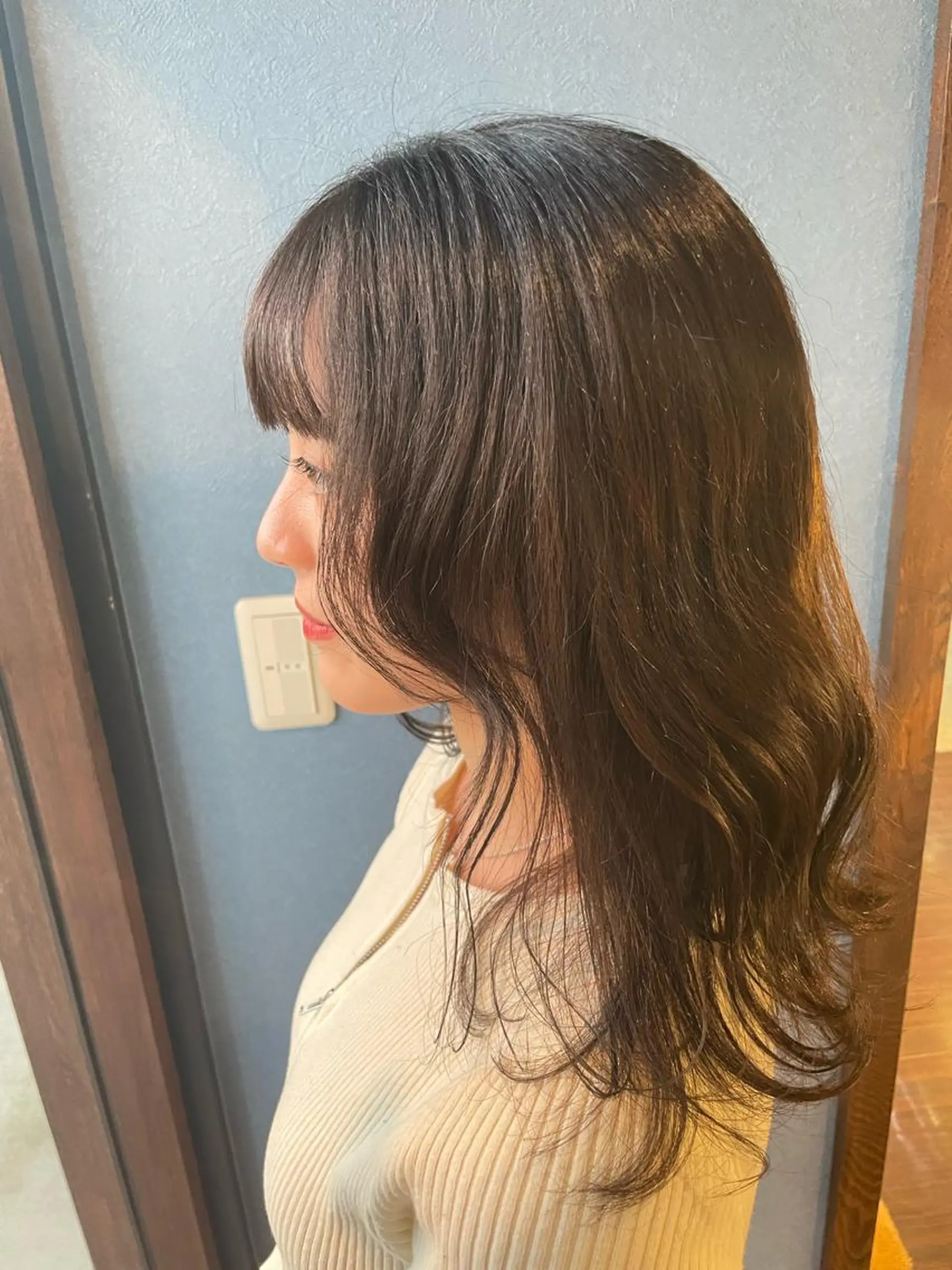 セミロング カラー ベージュカラー オリーブベージュ 🎀Kubu🍀 Natsumu🎀のヘアスタイル