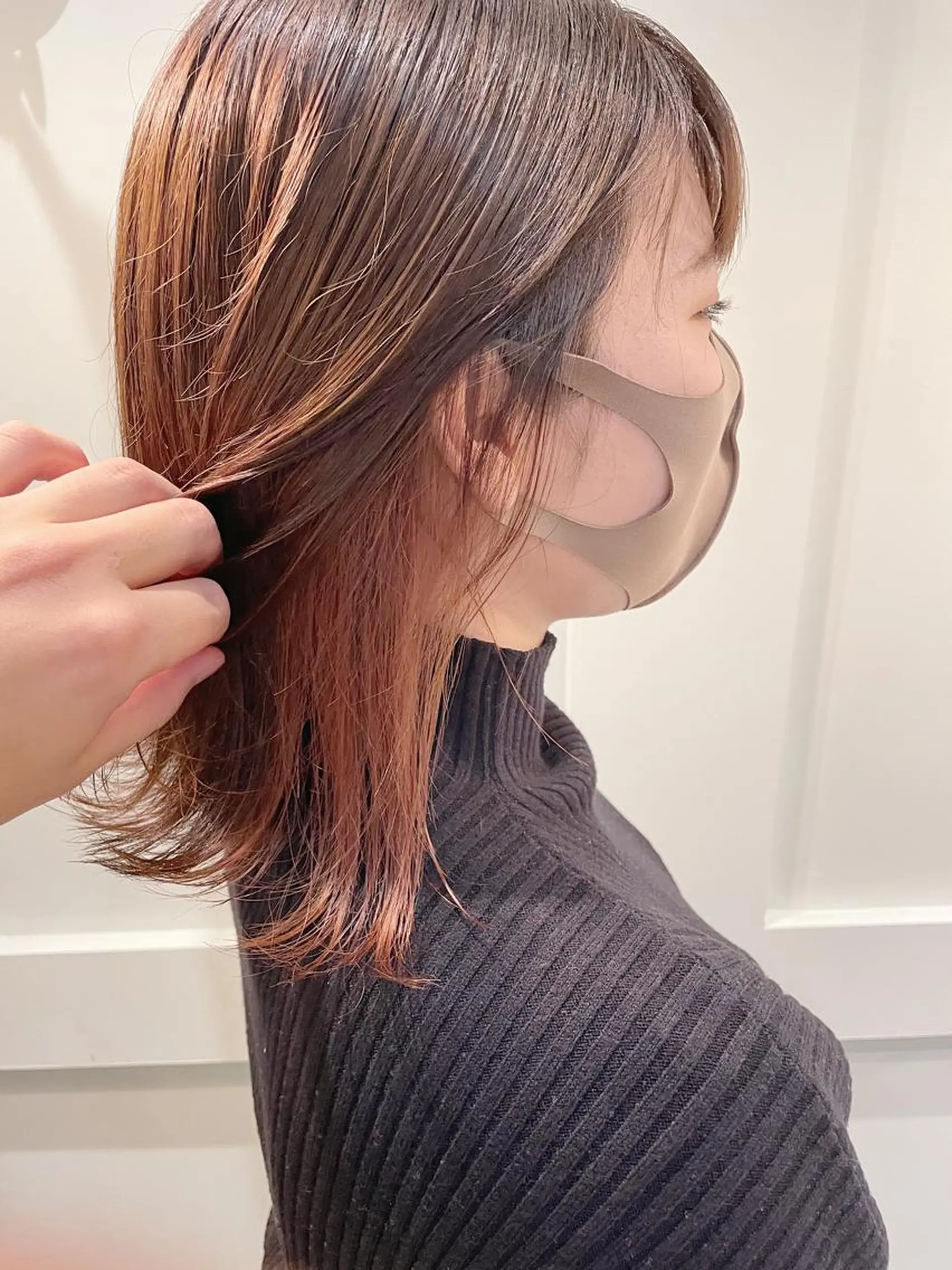 ミディアム カラー ケアブリーチ /髪質 改善/古橋圭史郎のヘアスタイル