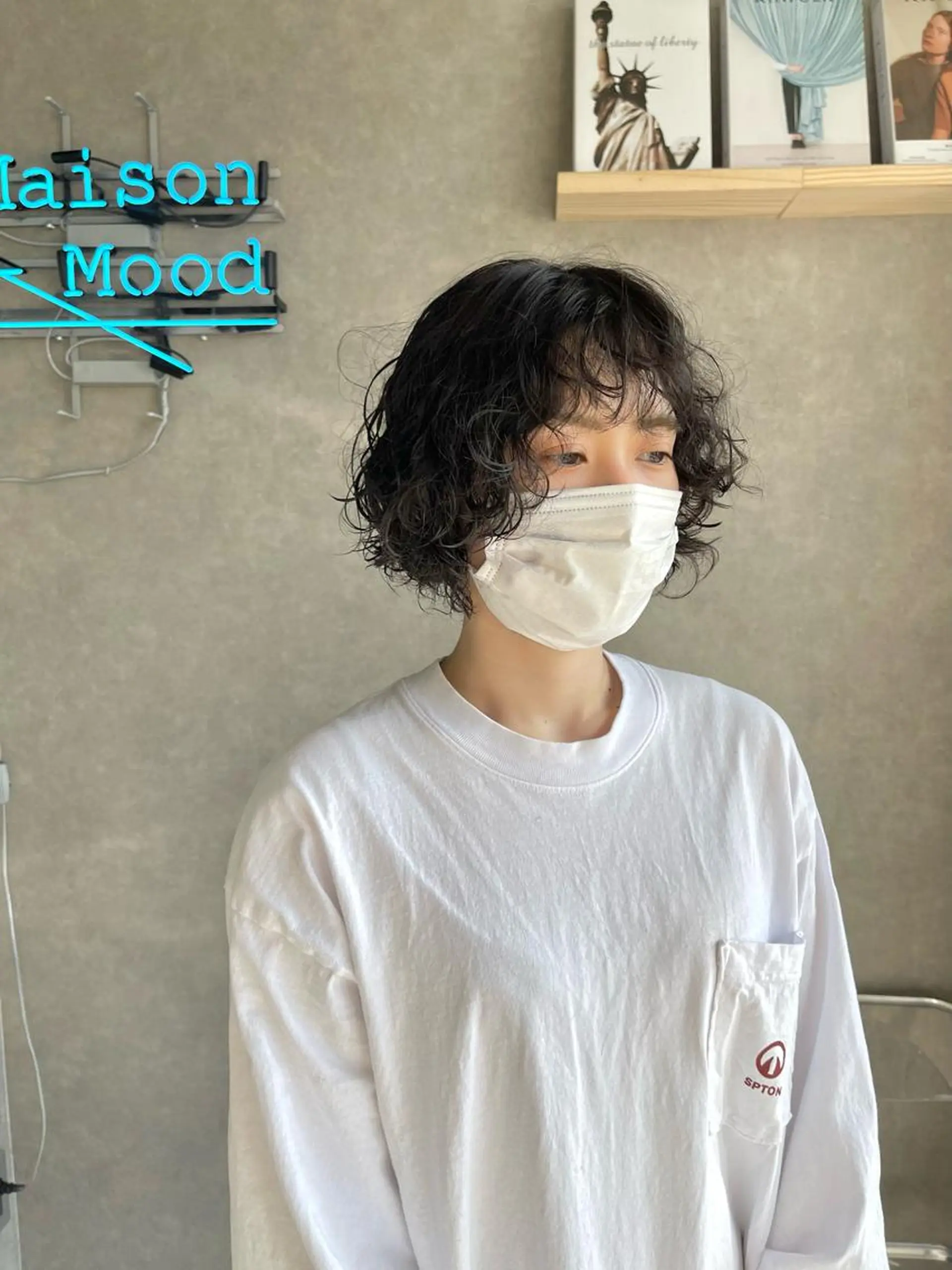 ミディアム カラー カット ヘアカラー トリートメント 一ノ瀬 暁のヘアスタイル