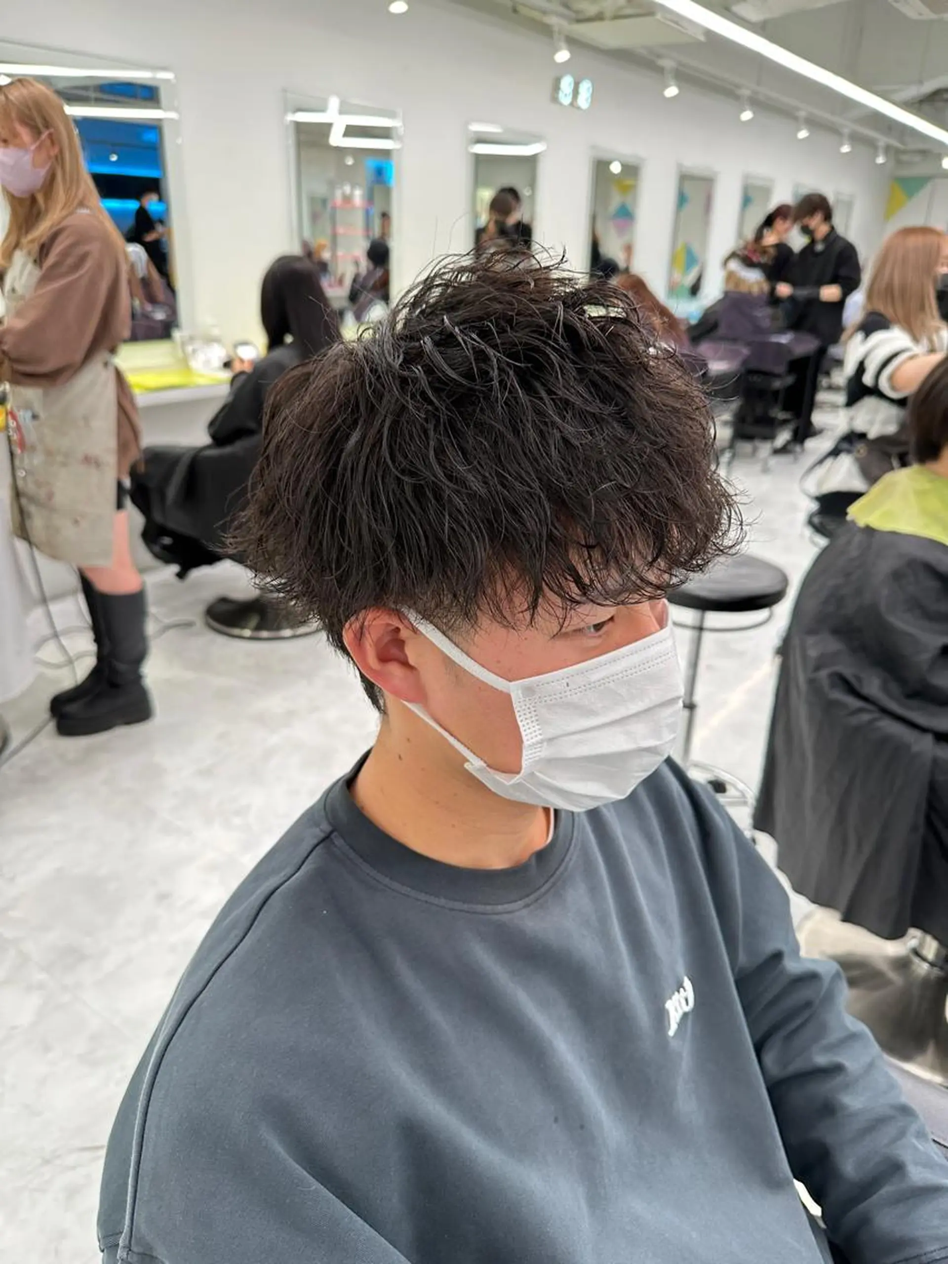 ショート カラー パーマ メンズ 【メンズサロン】 BLUCK 横浜のヘアスタイル