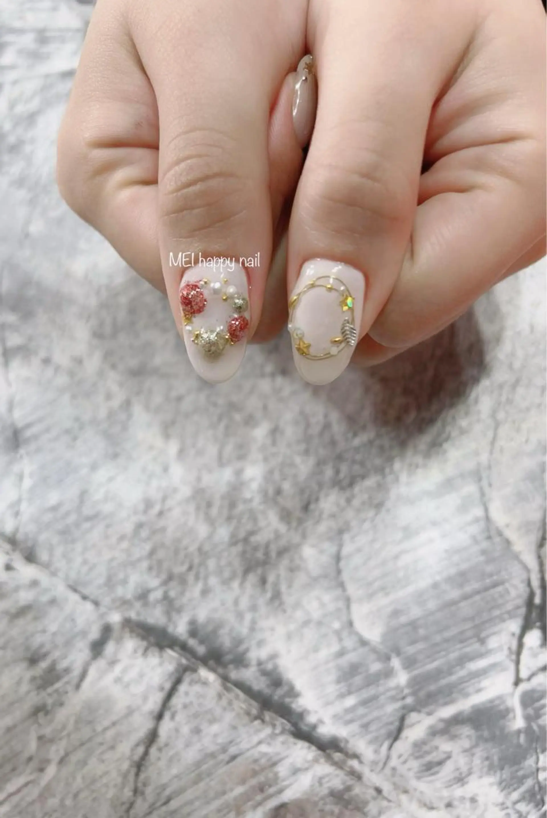 ネイル 北浦和 自爪育成ケアのネイルデザイン