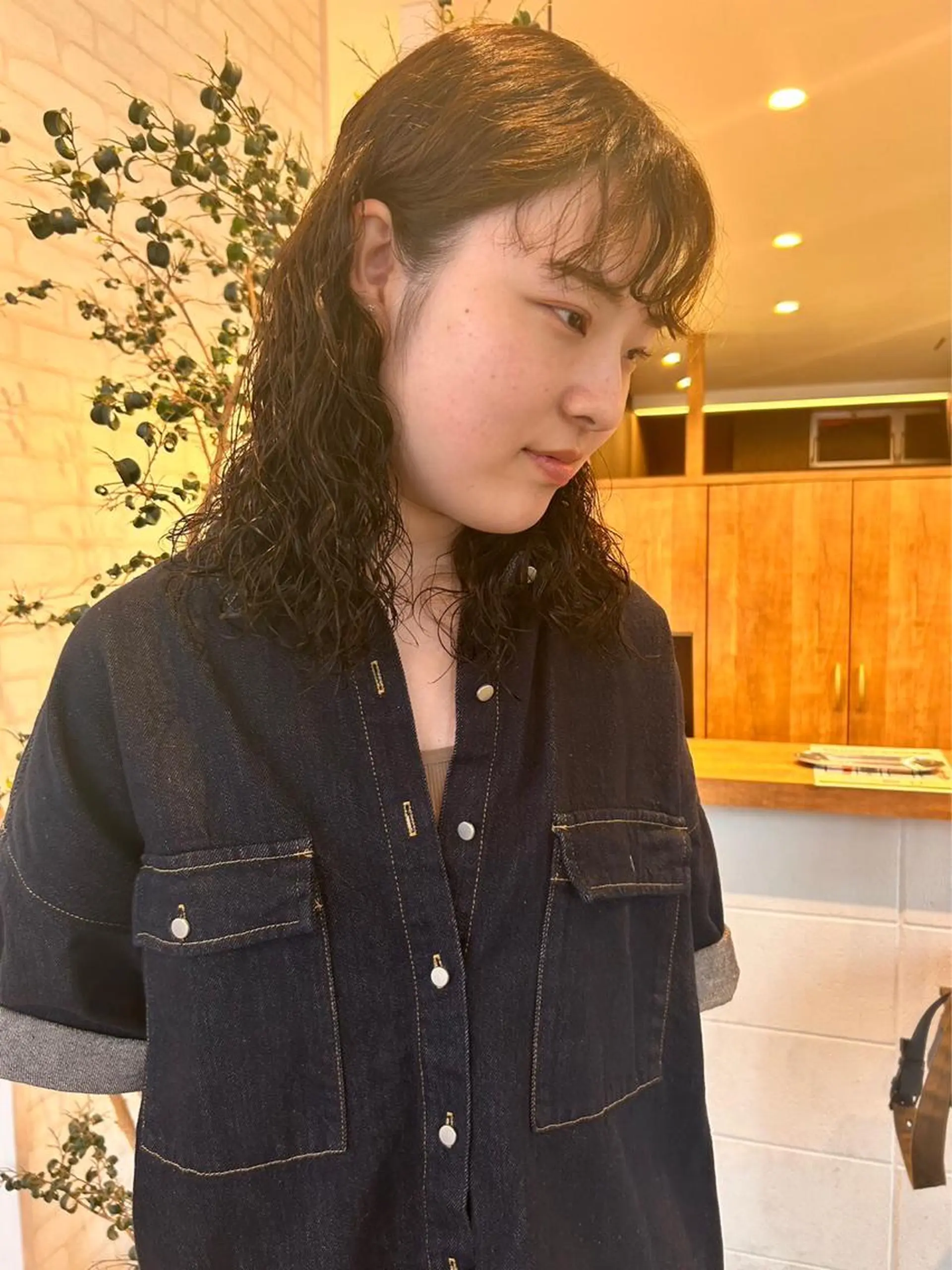 ミディアム カラー パーマ ヘアアレンジ ミディアムパーマ ❣️倉敷❣️美髪 カラー能登一成のヘアスタイル