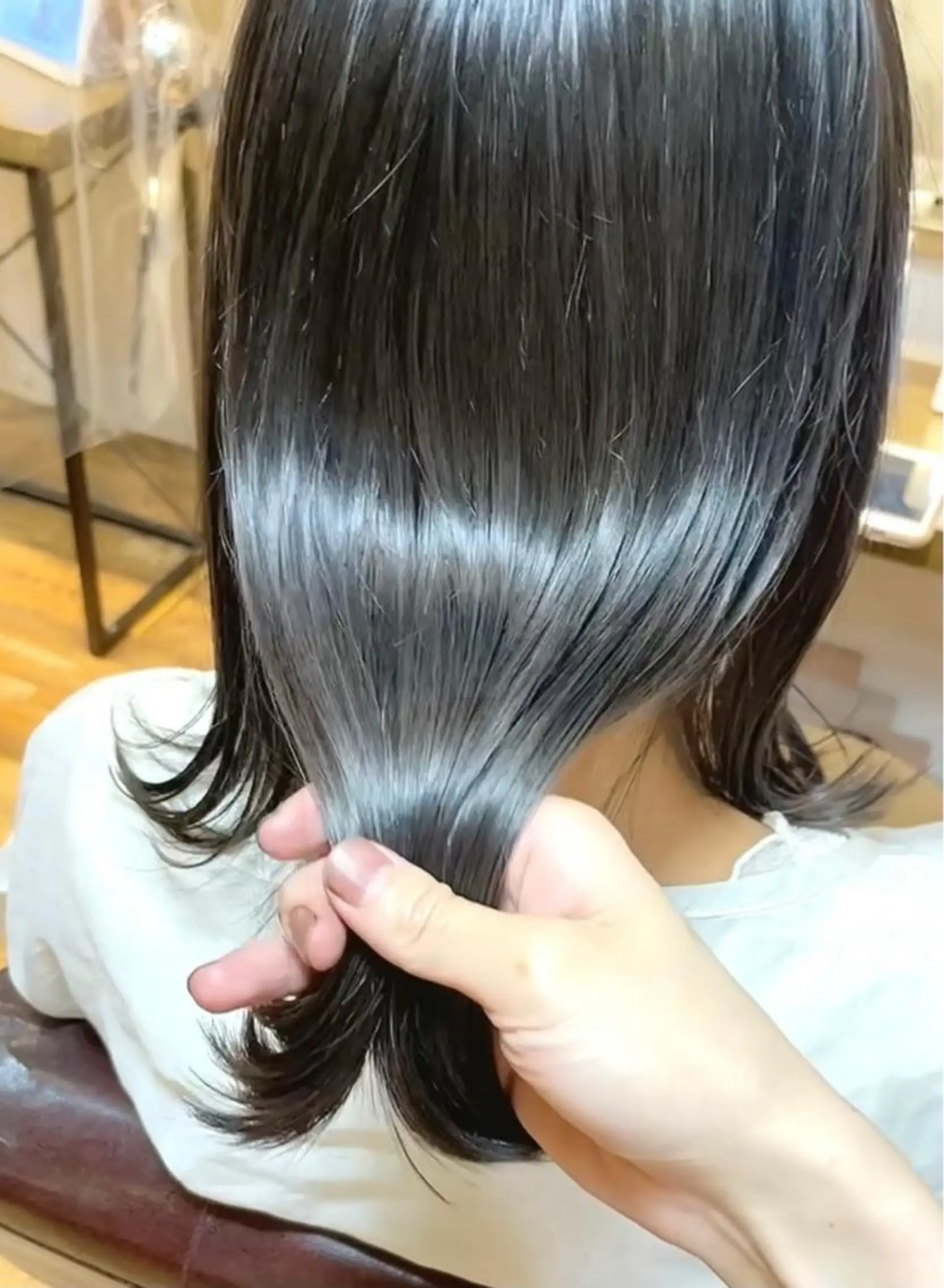 セミロング カラー アディクシーカラー ブリーチ 透明感カラー ダブルカラー グレージュ 💖透明感カラー💖 mayukoのヘアスタイル