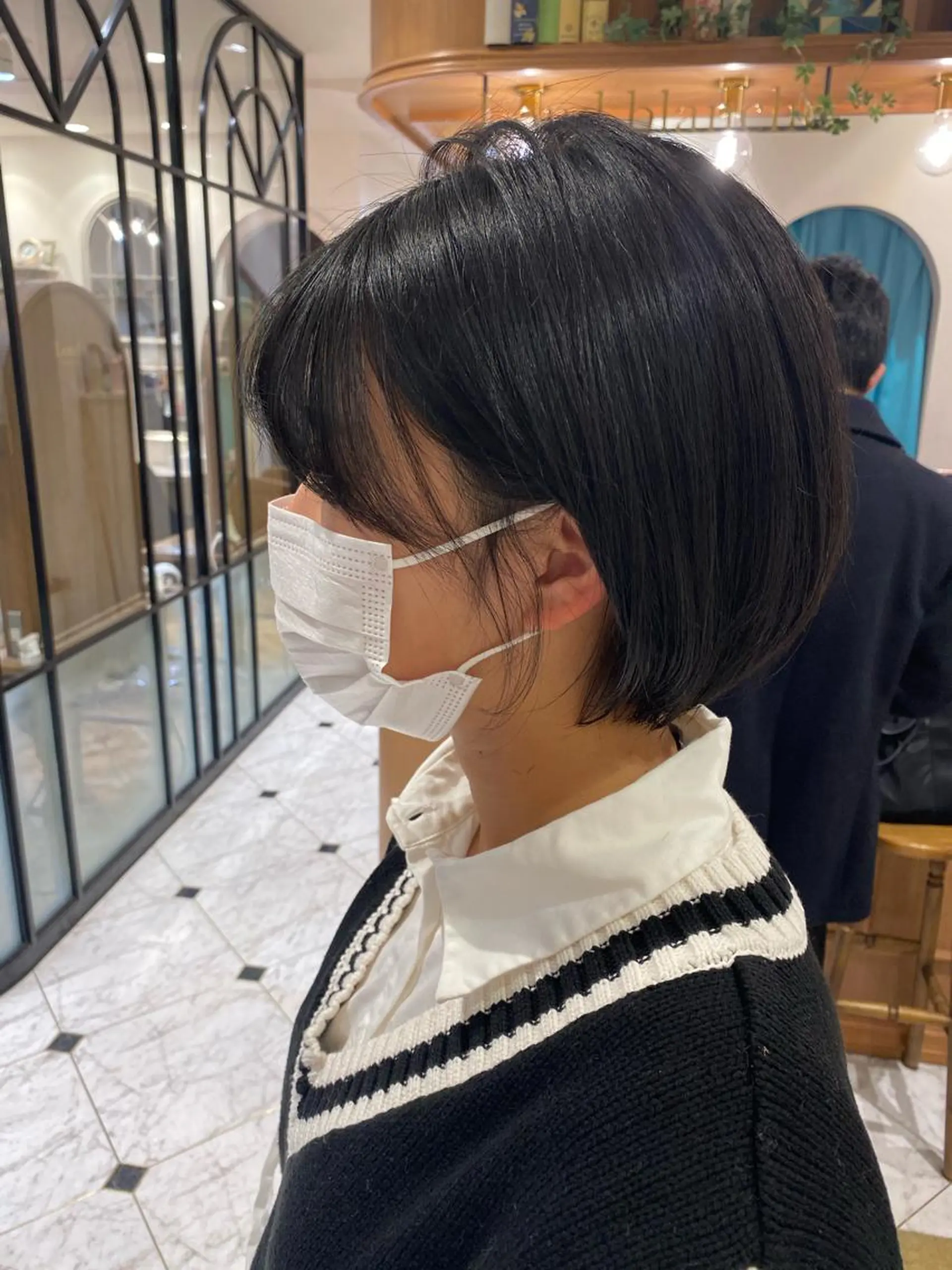 ショート レイヤー/韓国/ボブ 縮毛矯正/畠中ケントのヘアスタイル