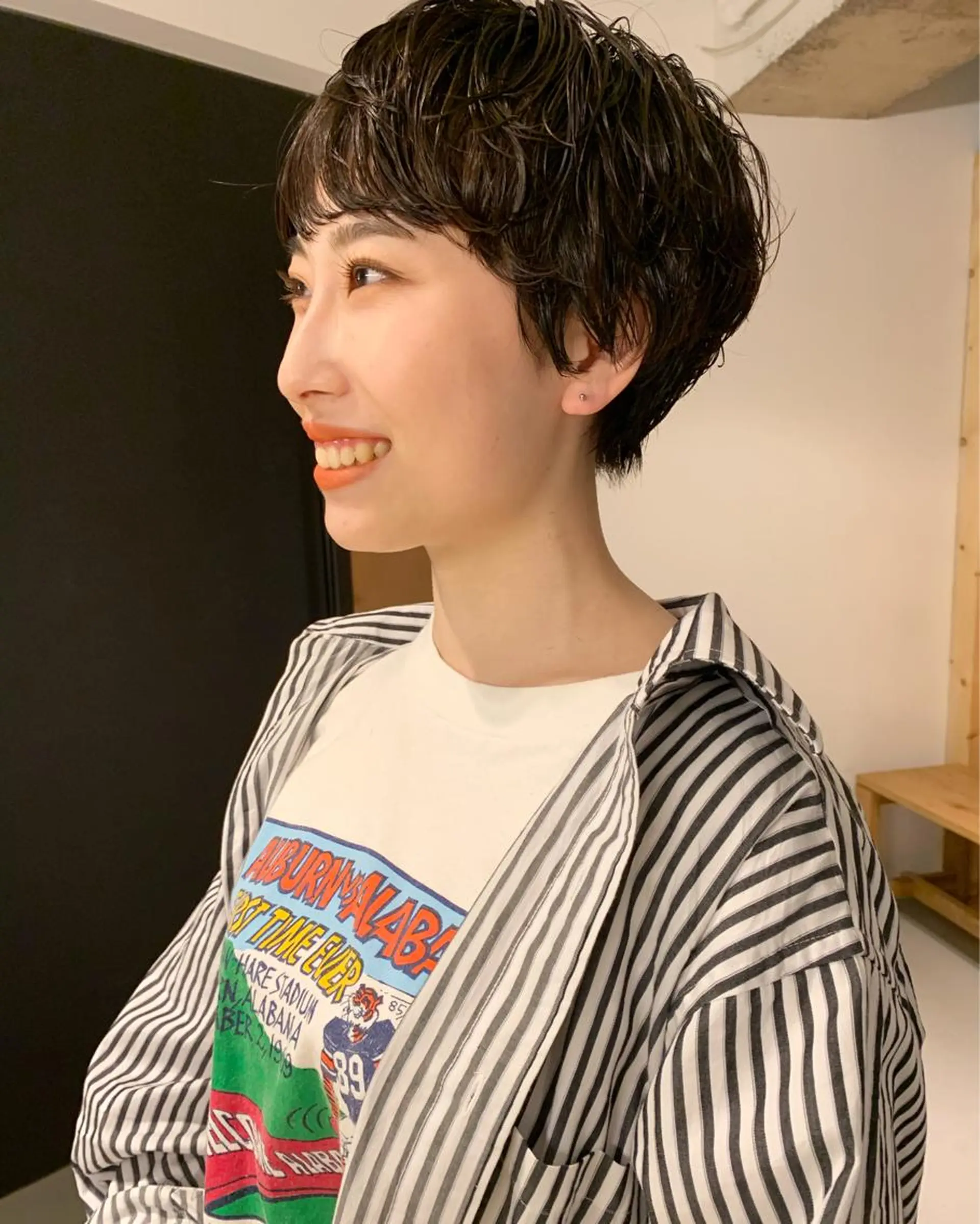 ショート パーマ ニュアンスパーマ カット パーマ トリートメント tension 【テンション】のヘアスタイル