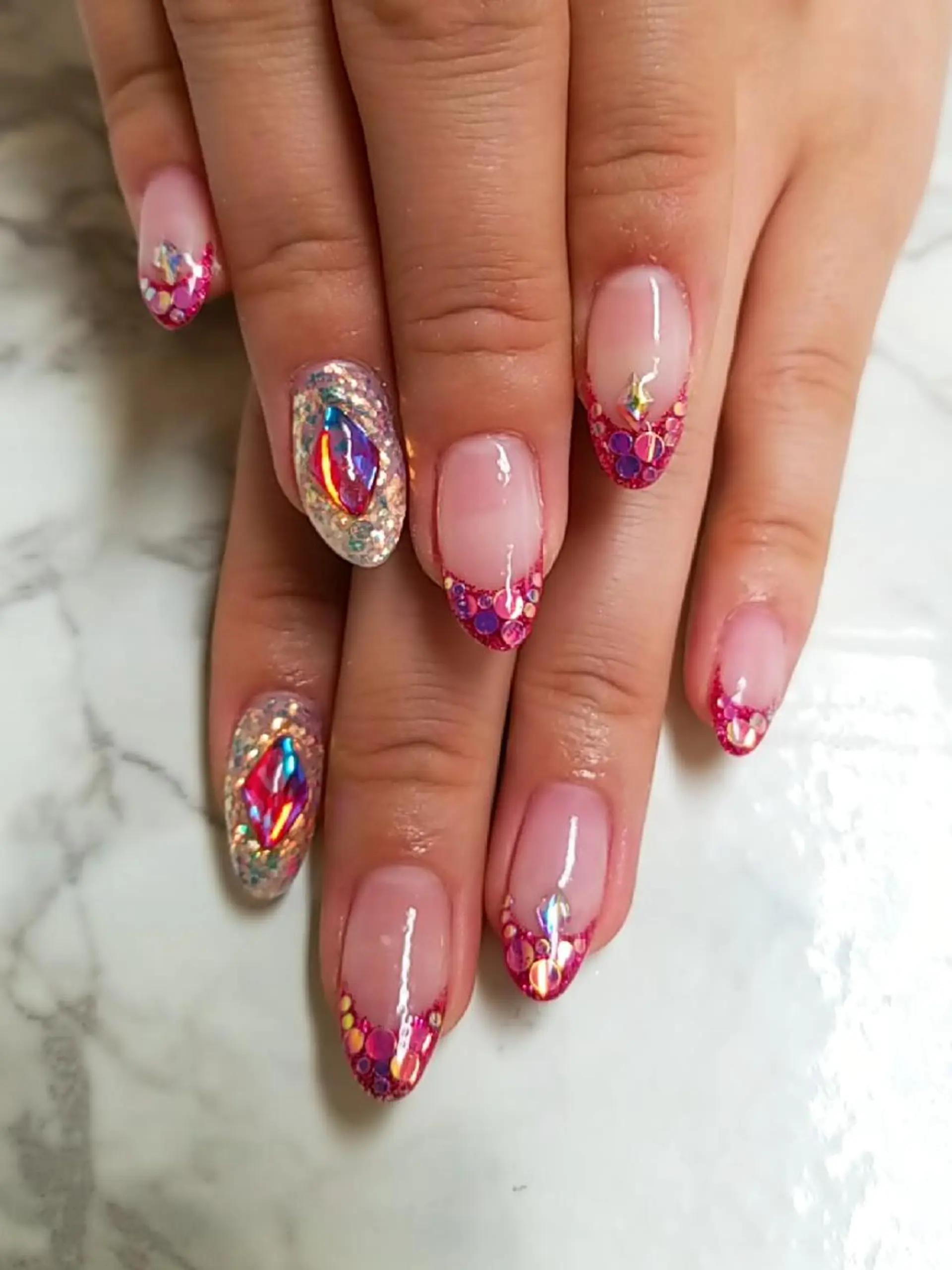 ネイル アートネイル ジェルネイル 持ち込み ニュアンスネイル パラジェル 河野ちえ (雑誌掲載サロン)のネイルデザイン