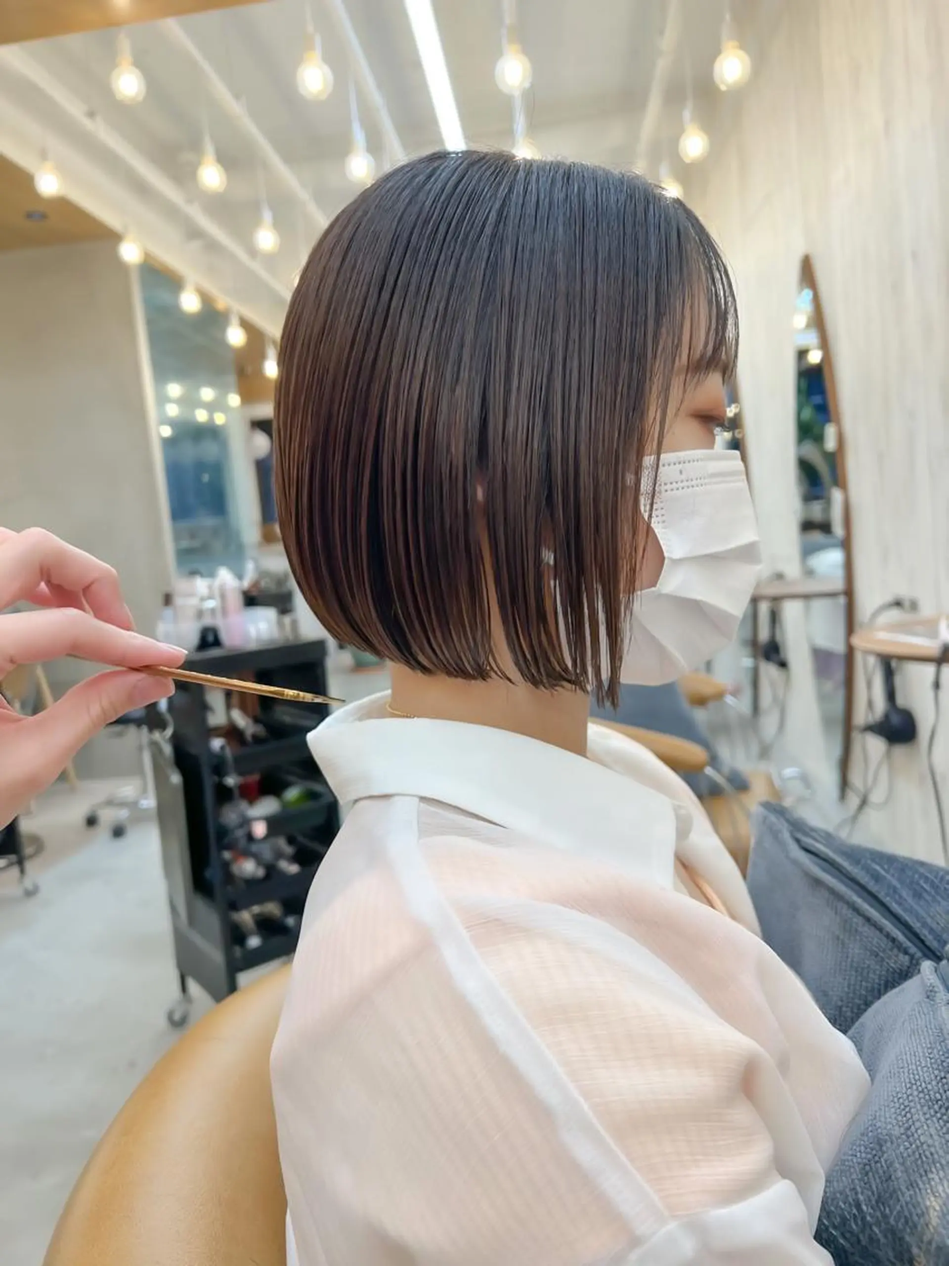 ショート カット ヘアカラー トリートメント ボブ/縮毛矯正 髪質改善/もえるのヘアスタイル