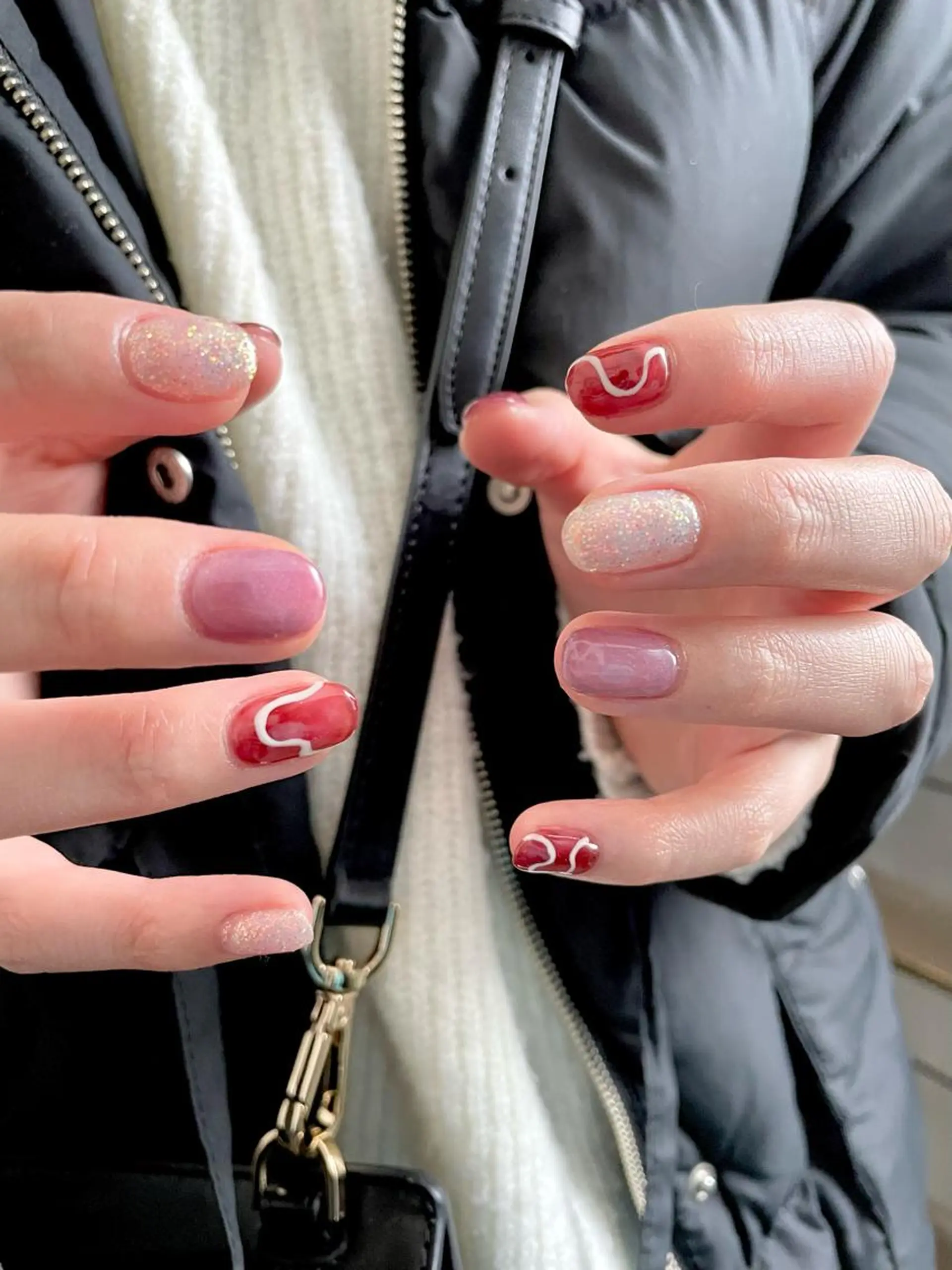 ネイル クリアネイル フットネイル ジェルネイル キラキラネイル 韓国ネイル 甲府市徳行 🧸prunelleのネイルデザイン