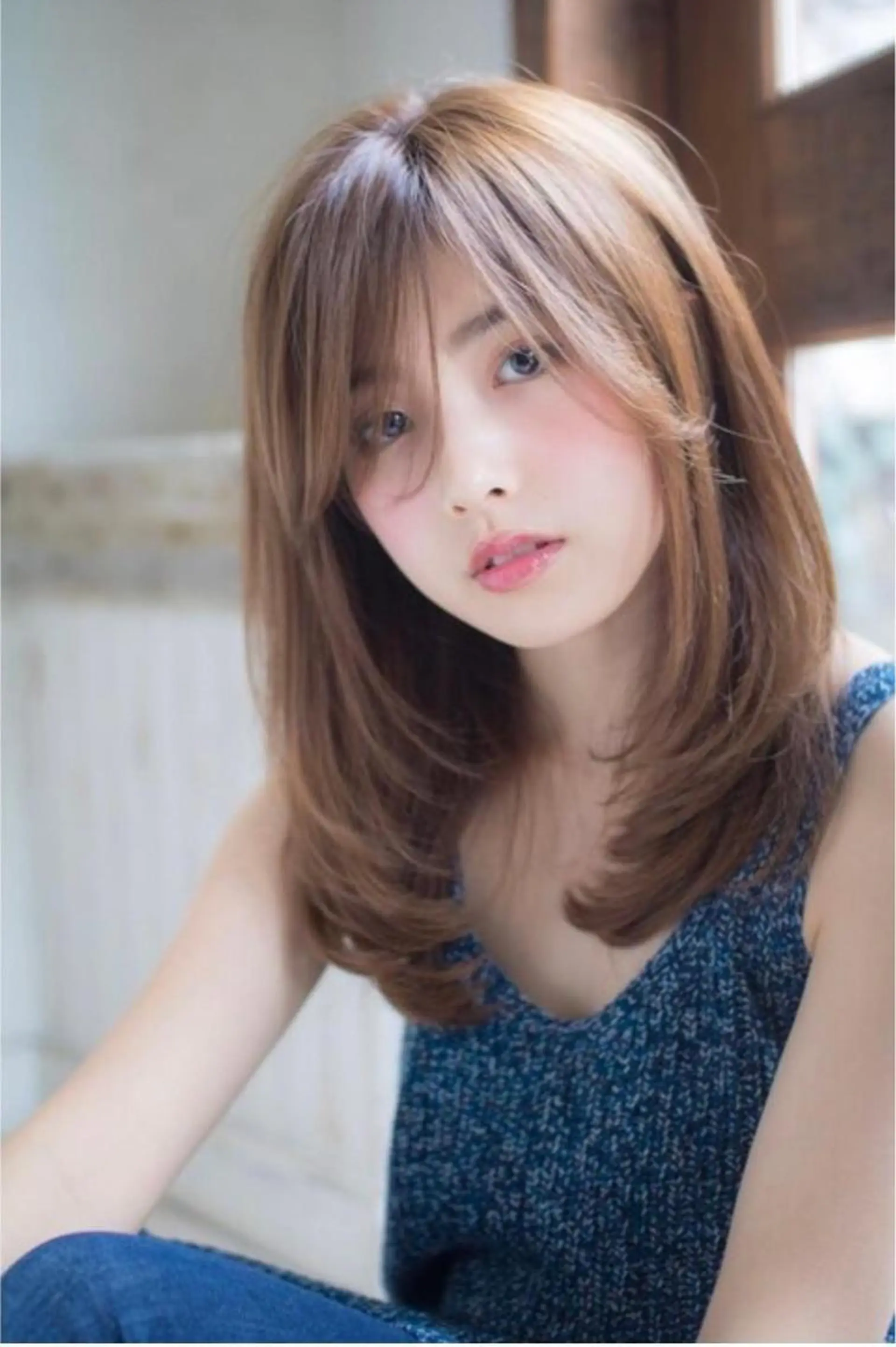 ミディアム カット レイヤー❣️縮毛矯 川村利幸のヘアスタイル