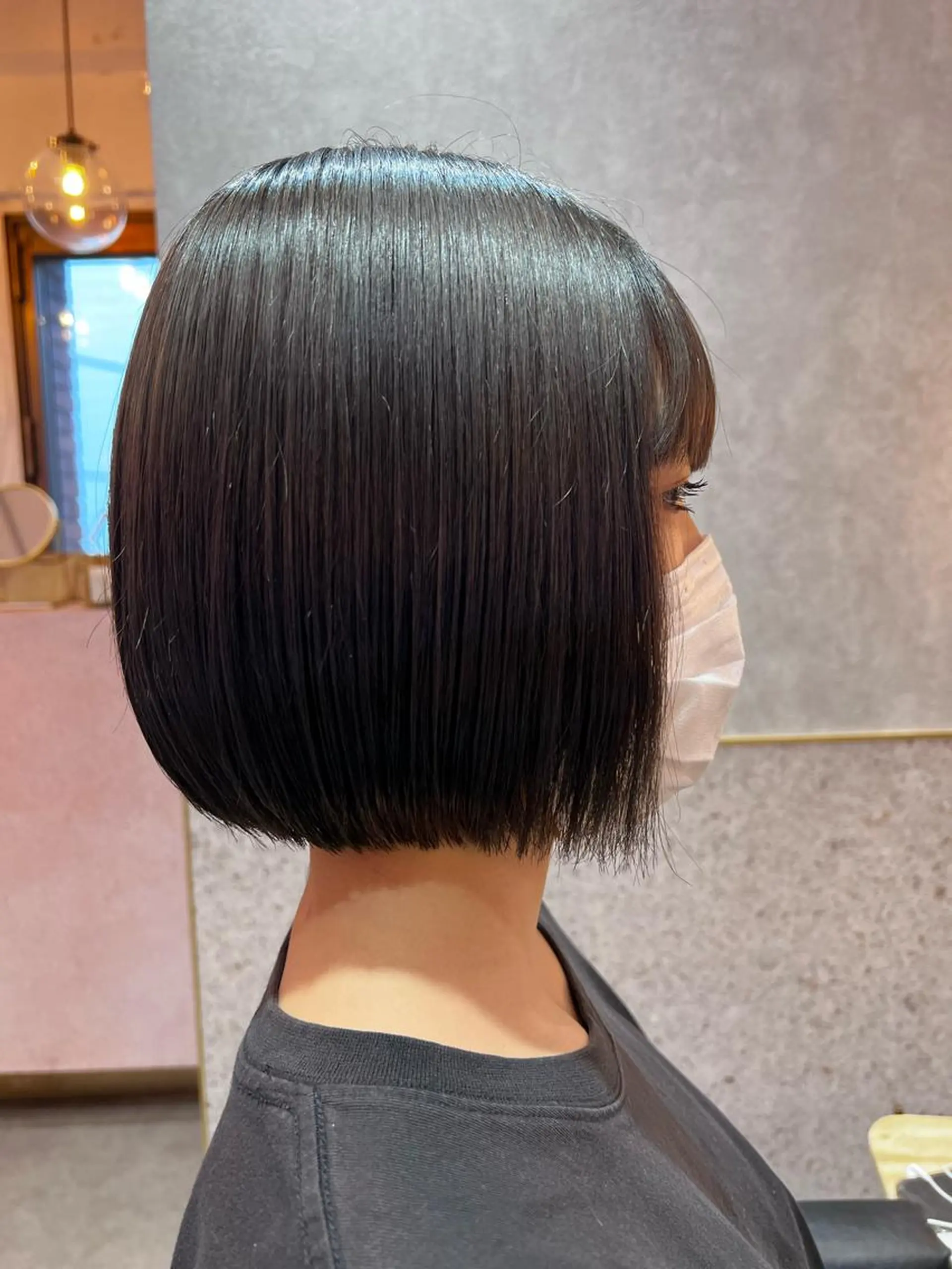 ミディアム ボブ 韓国風ヘア カット ヘアカラー トリートメント 🎀しゅな/韓国 レイヤー/透明感♡のヘアスタイル