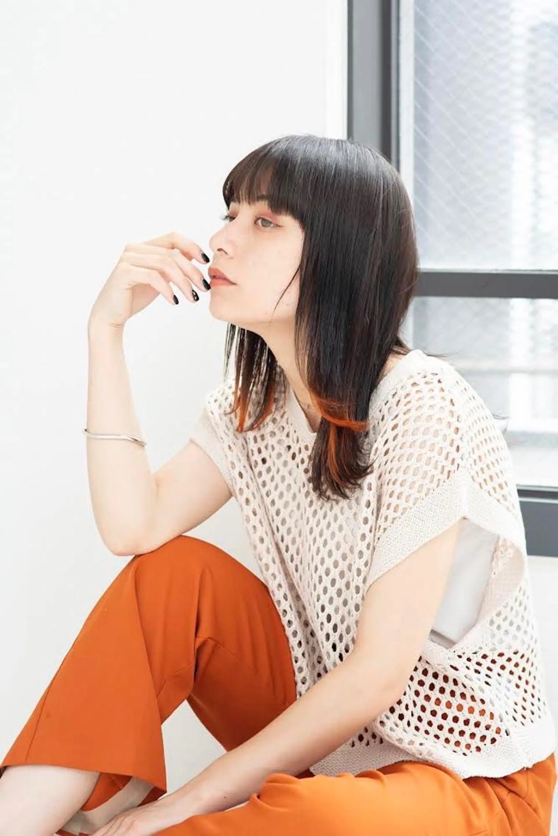 ミディアム シモカワ マシロのヘアスタイル