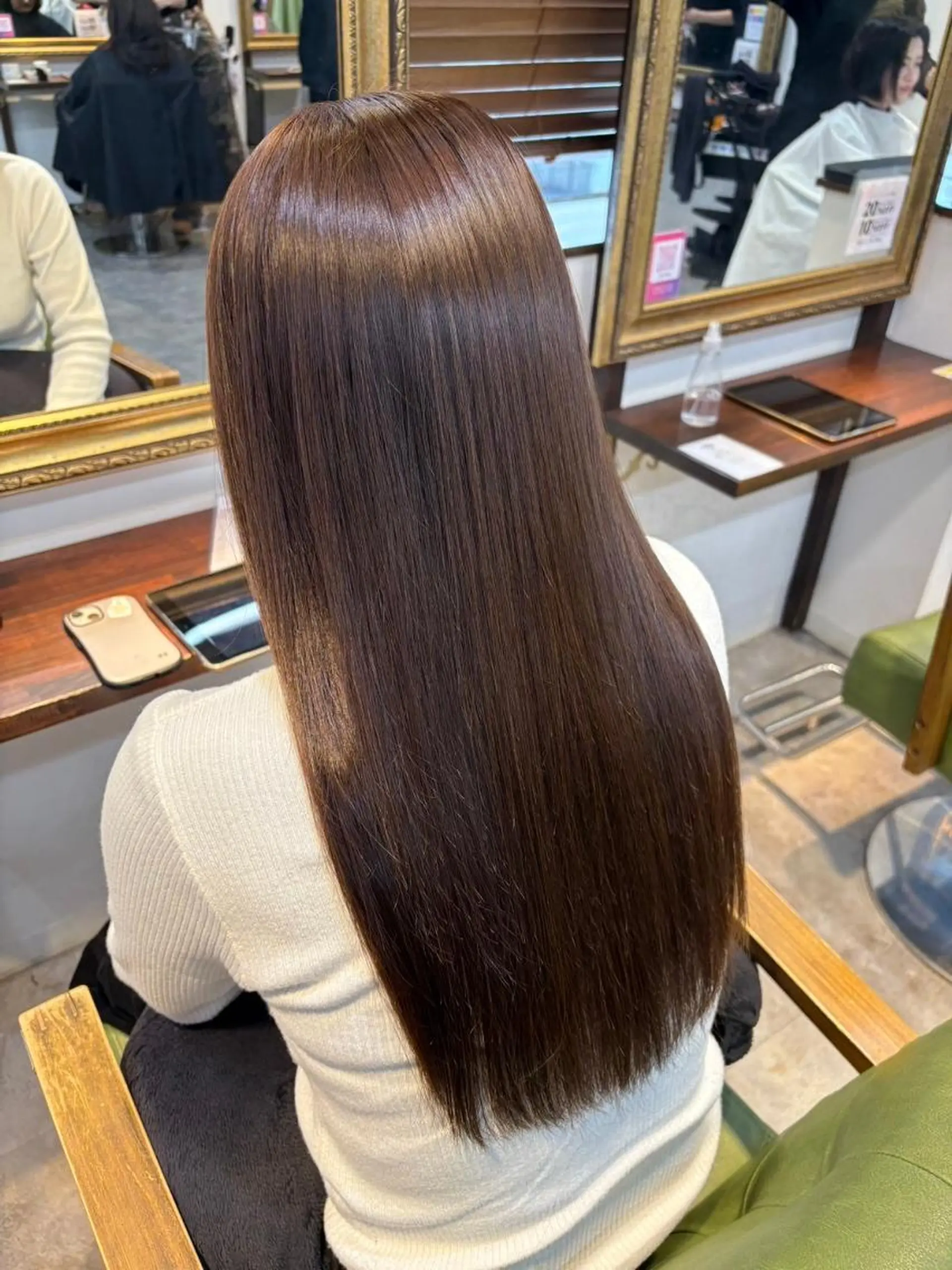 ロング ショートボブ ボブ くびれヘア 顔周りカット ロング 縮毛矯正 トリートメント newi saLyu ネウィ　サリューのヘアスタイル