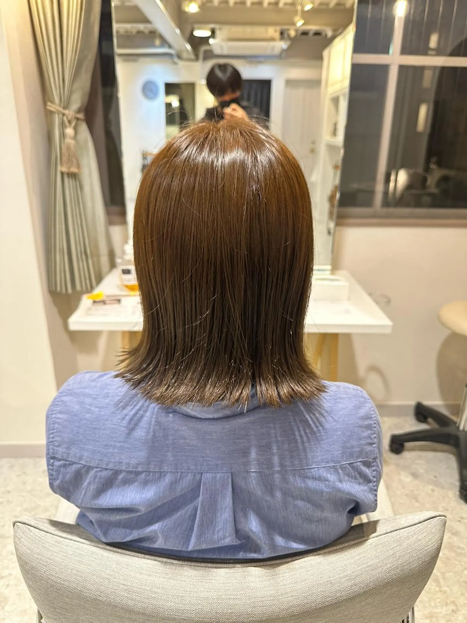 ミディアム カラー ベージュカラー オリーブベージュ カット ヘアカラー トリートメント 馬渕 拓海のヘアスタイル