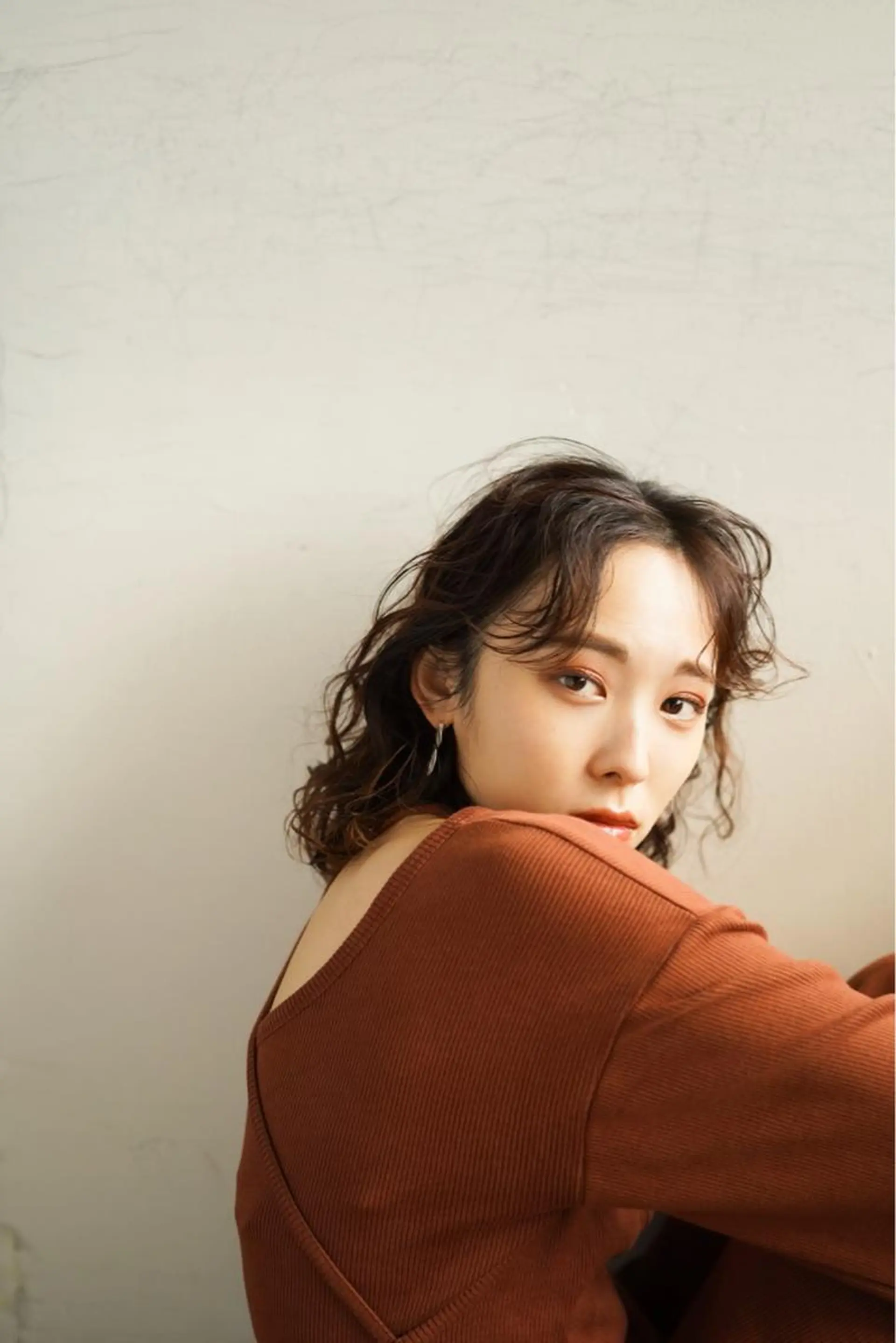 セミロング カラー パーマ カット パーマ mizuho .のヘアスタイル