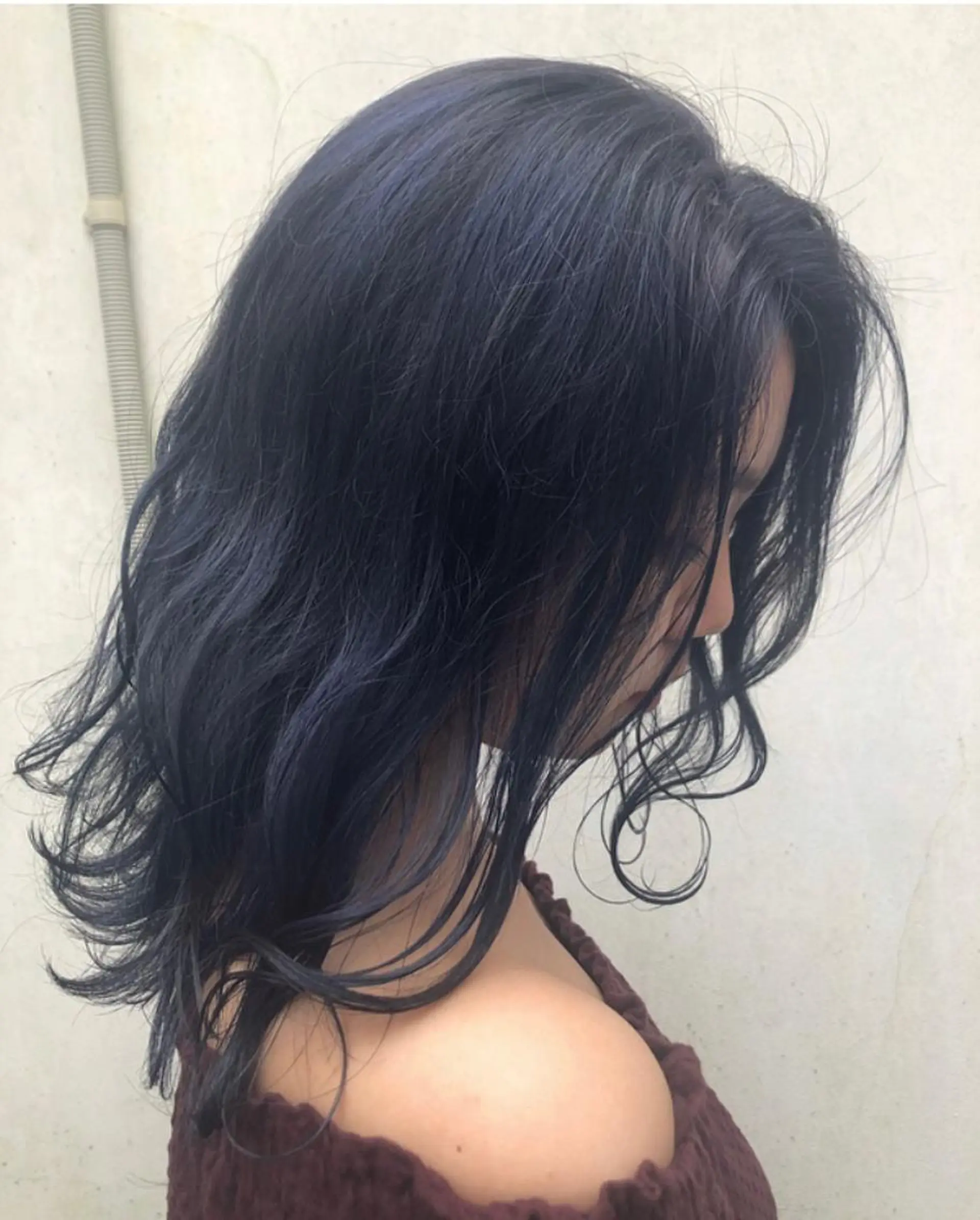 セミロング カラー ヘアアレンジ ブルーカラー ネイビーカラー enurk店 🍋 M I K U  *のその他イメージ