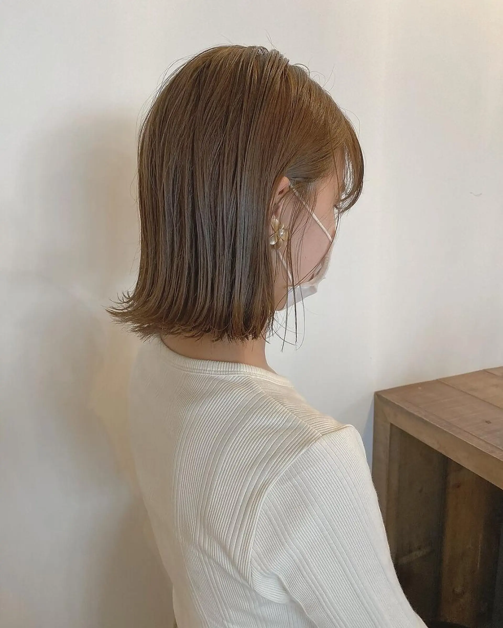 ミディアム カラー 透明感カラー loty shionのヘアスタイル