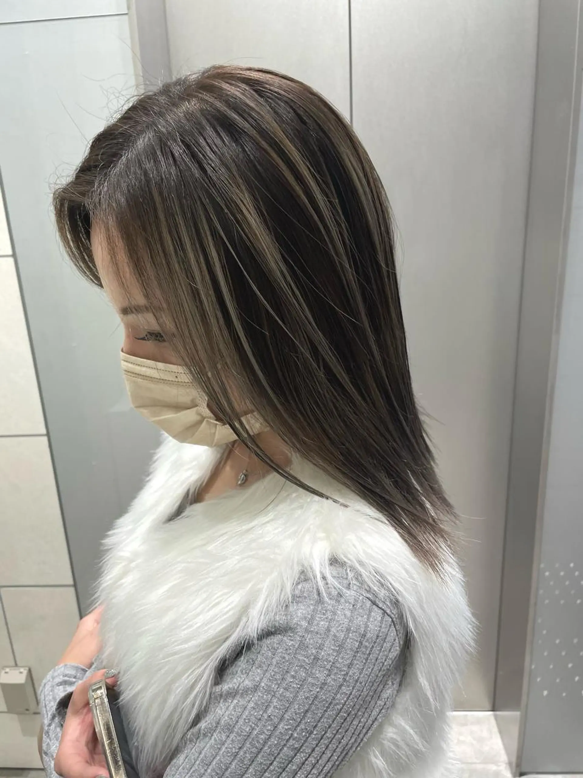 ミディアム カラー ヘアアレンジ バレイヤージュ レイヤーカット カット ヘアカラー トリートメント 🎗秋山勇/ GEAR.代表のヘアスタイル