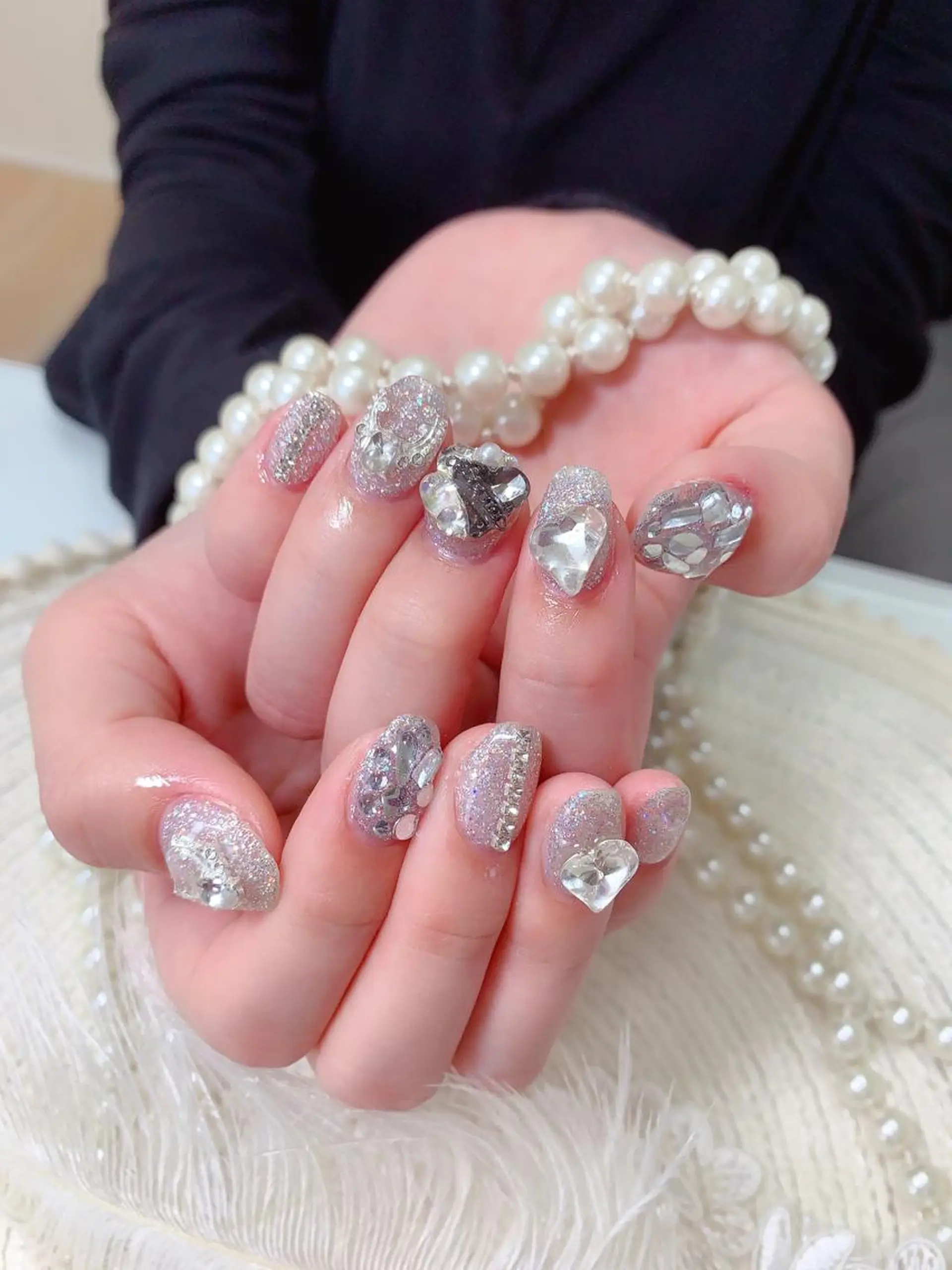 ネイル ハンドネイル ネイルサロンAiri 長さ出し·シンプルのネイルデザイン