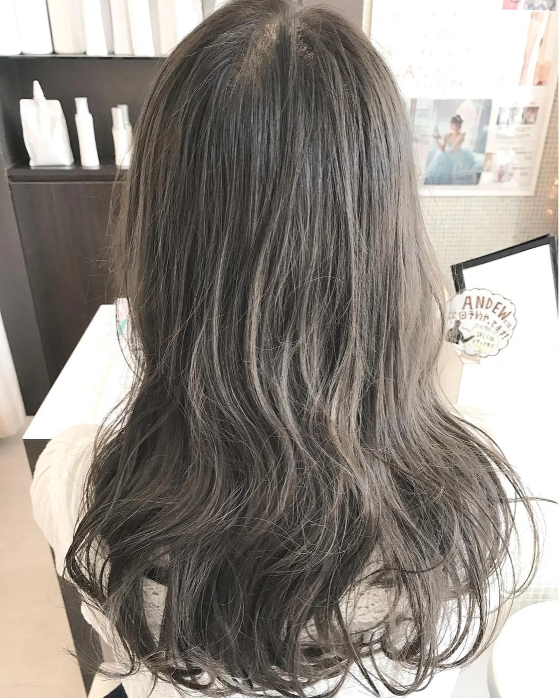 セミロング カラー ブルーカラー ヘアカラー 武田 清久のヘアスタイル