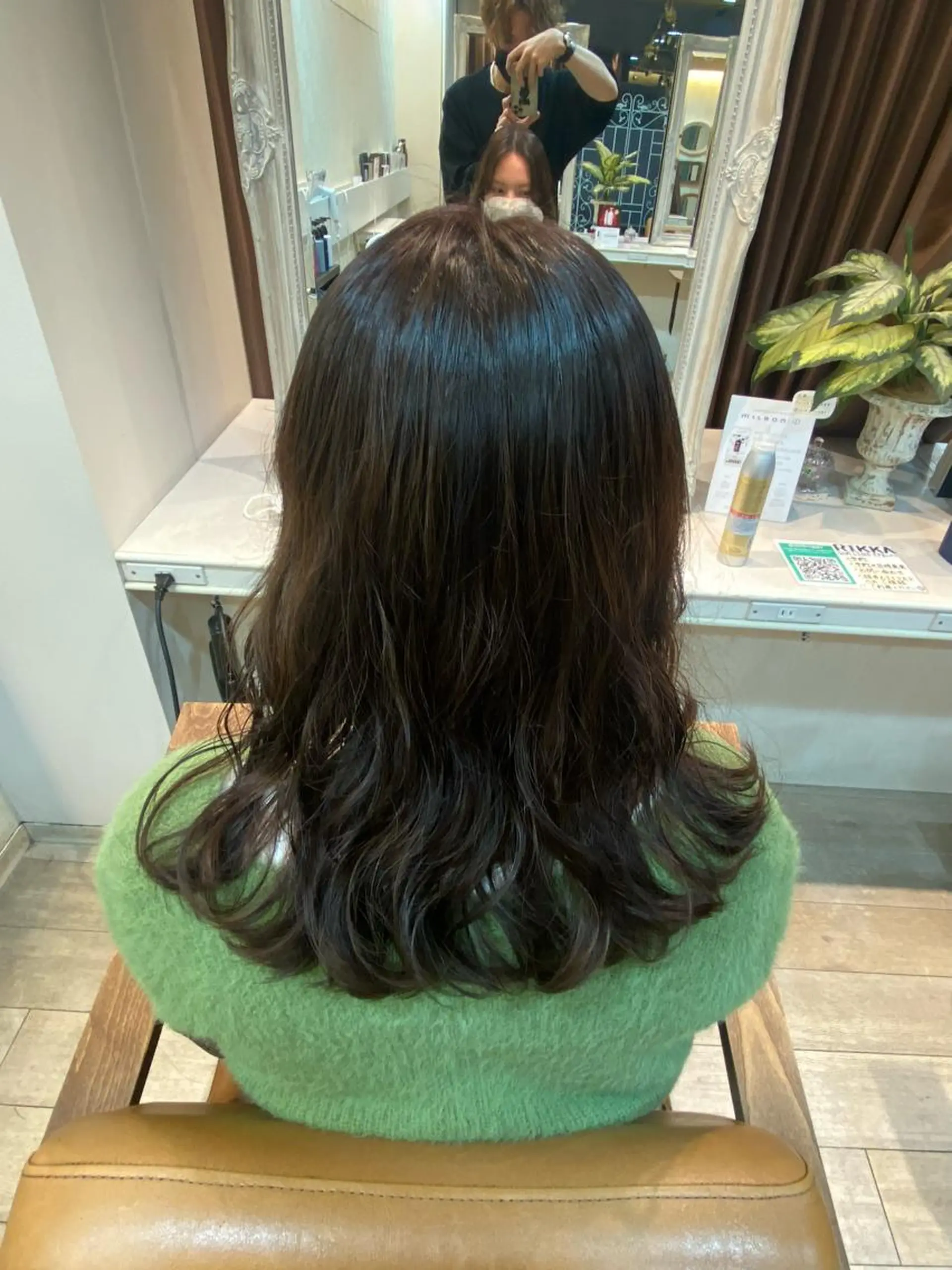 セミロング カラー パーマ セミロングパーマ グレージュ 🌟縮毛矯正/ 髪質改善/髙橋🌟のヘアスタイル