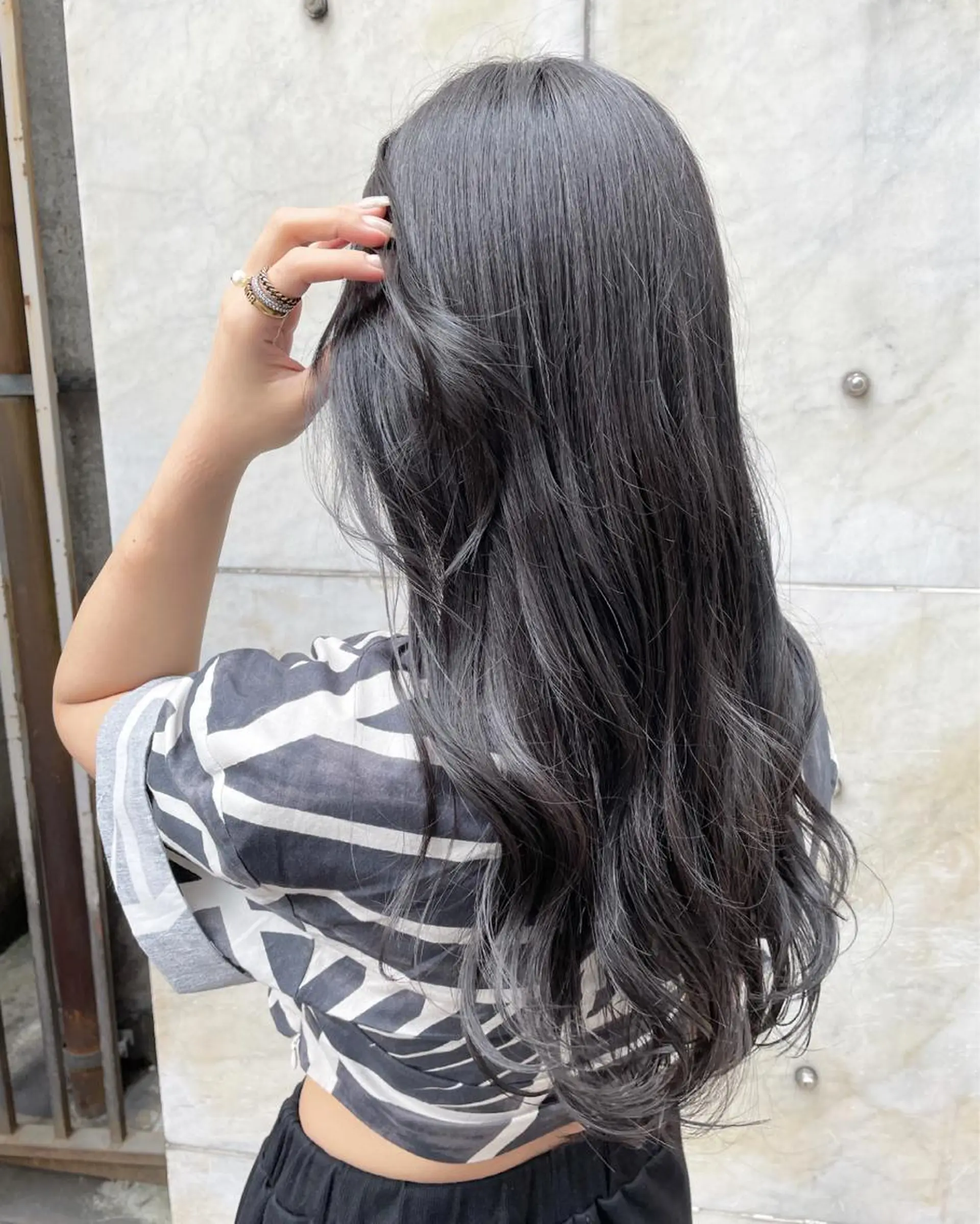 ロング カラー JIL BLAN 京都所属・RU RIのヘアスタイル