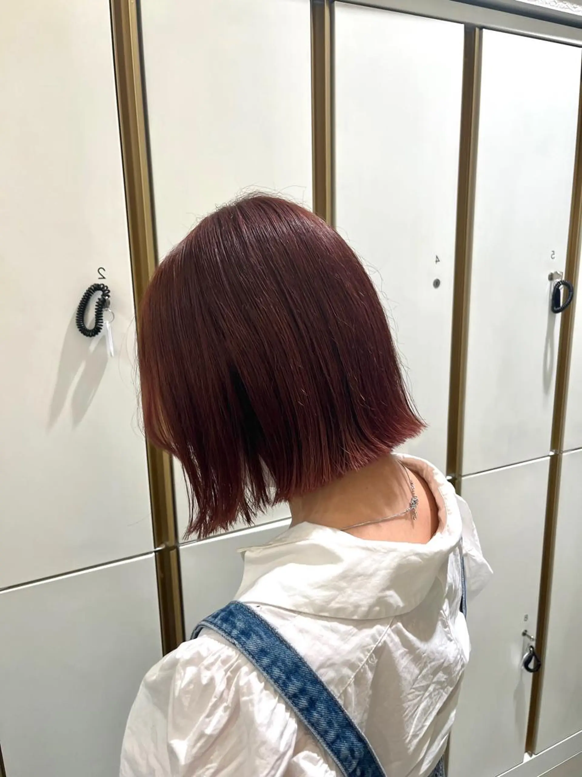 カラー レッドカラー バレイヤージュ/ヘア アレンジ/shionのヘアスタイル