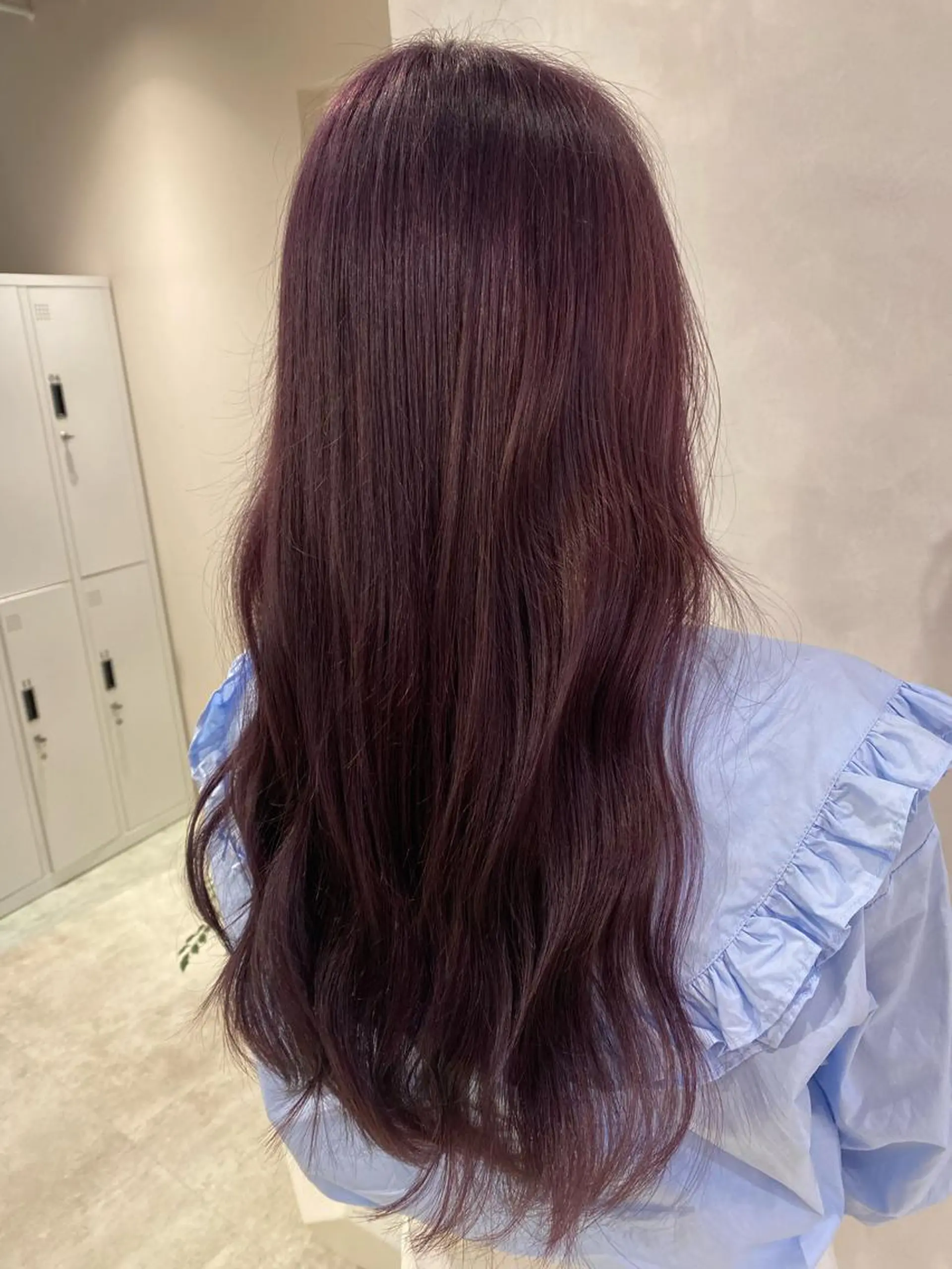 ロング カラー ディープラベンダー ラベンダーカラー カット ヘアカラー トリートメント ピンク/ベージュ /似合わせ/田島百華のヘアスタイル