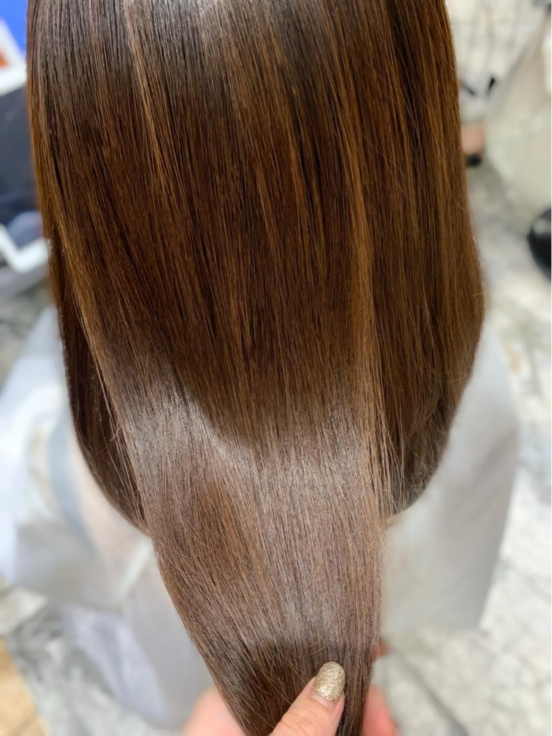 セミロング カラー イルミナカラー 髪質改善 韓国風ヘア 縮毛矯正 トリートメント 美髪ヘッドスパ🫧 西山紗奈江💆‍♀️のヘアスタイル