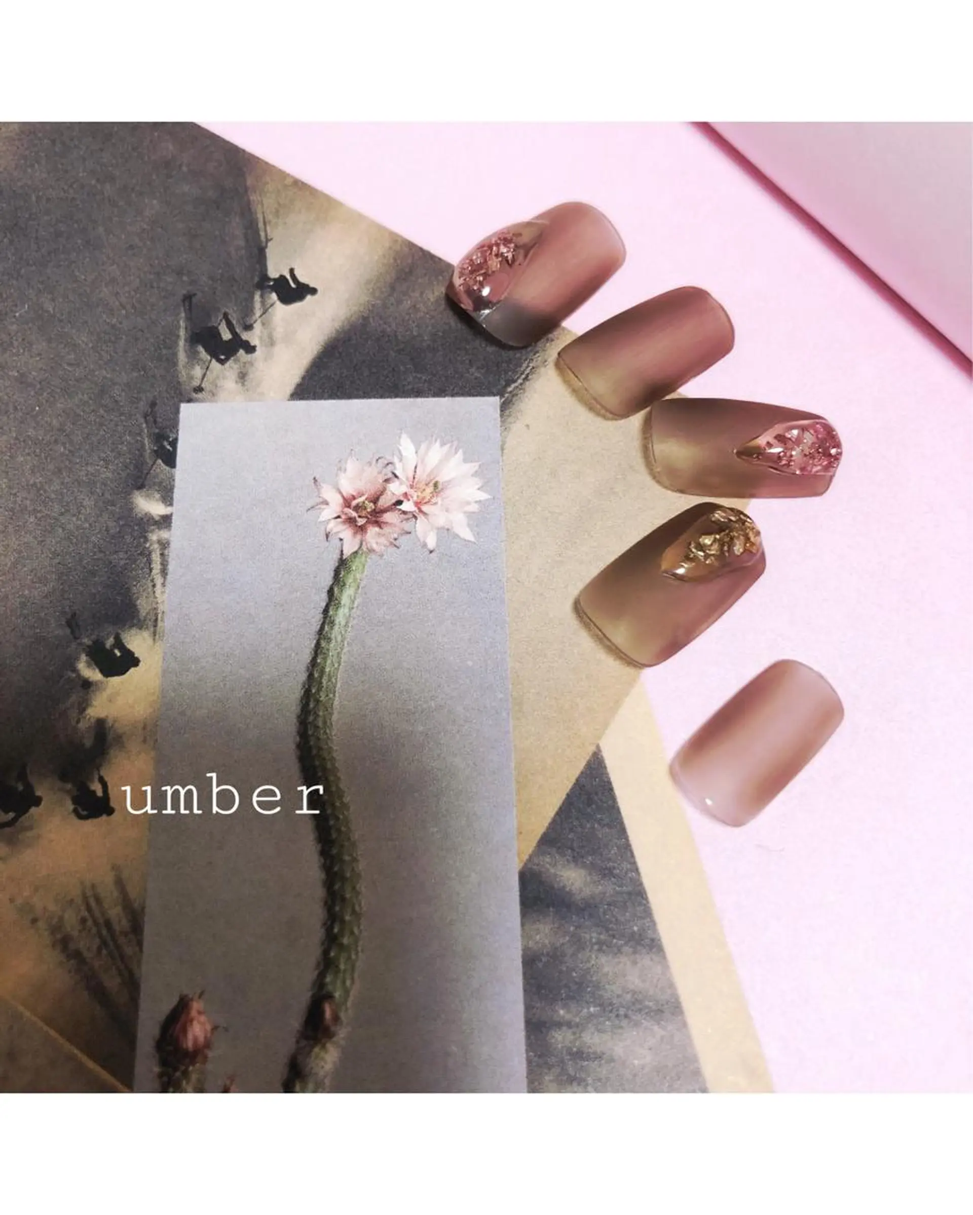 ネイル ハンドネイル umber 三茶1分のネイルデザイン