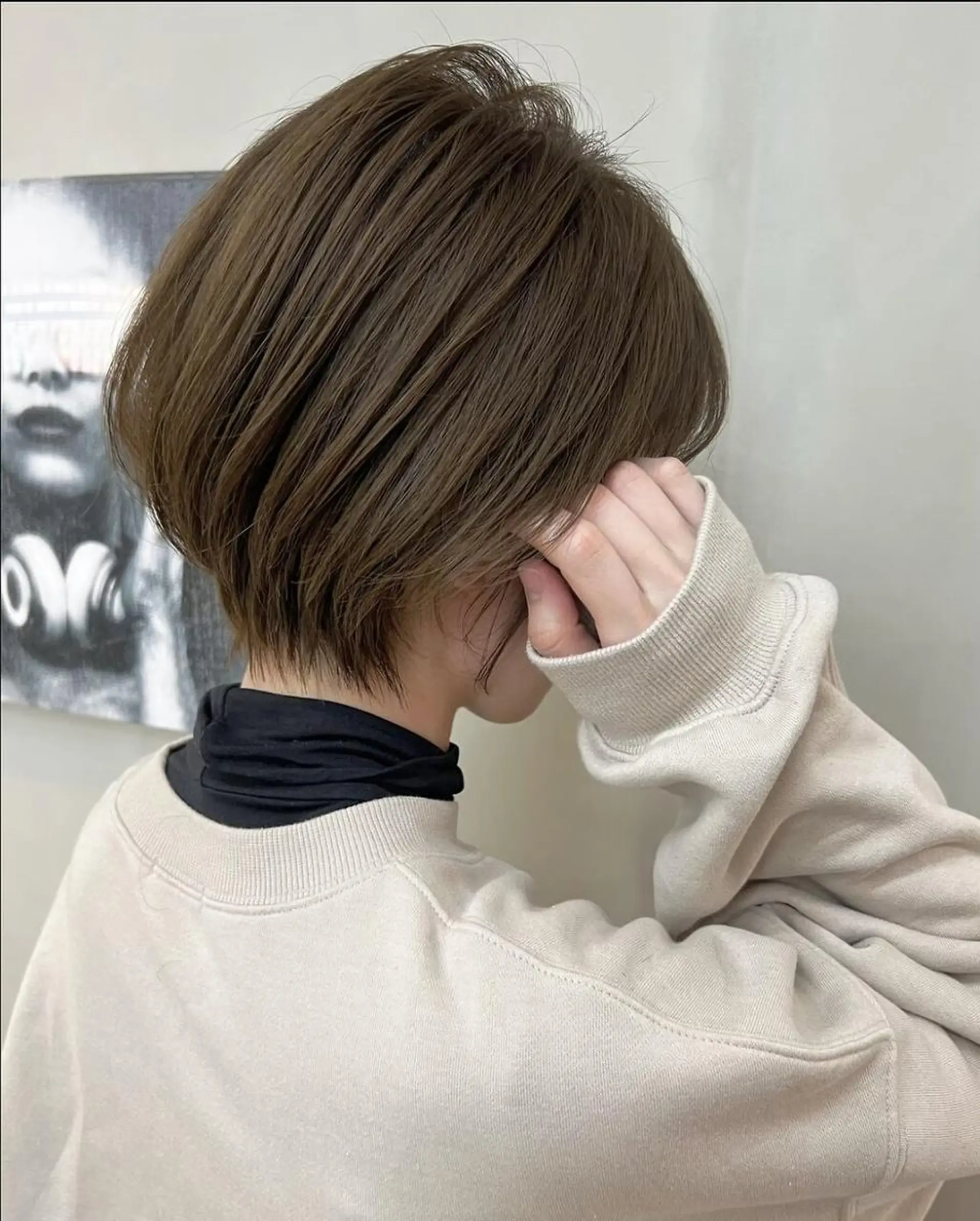 ショート カラー 透明感カラー ボブ 顔周りカット 髪質改善 ショートヘア カット ヘアカラー SOURCE天王寺/ ヘアケア/艶カラー✨のヘアスタイル