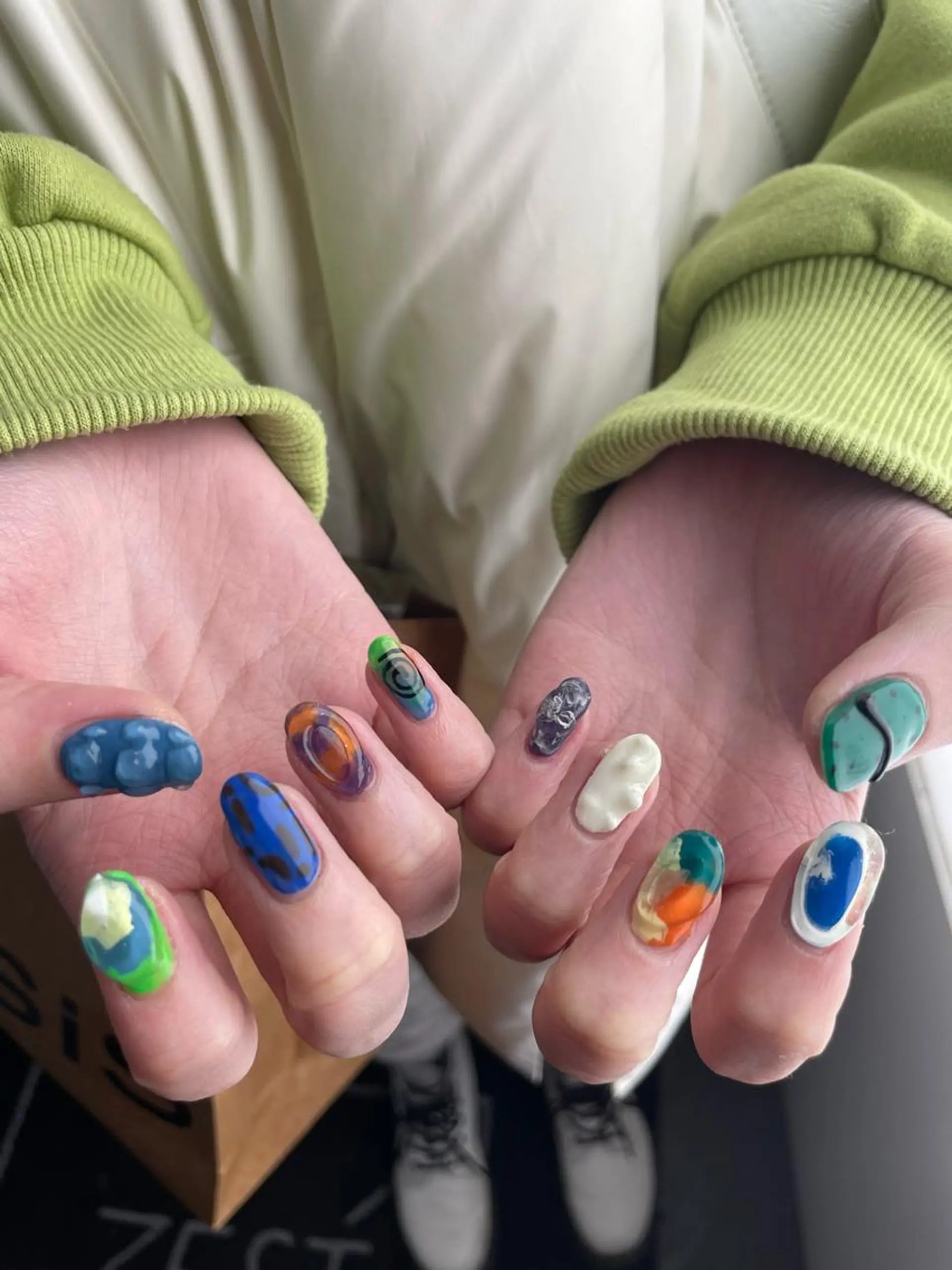 ネイル ジェルネイル パラジェル ハンドネイル hair&nail ☯️アイリ☯️のネイルデザイン