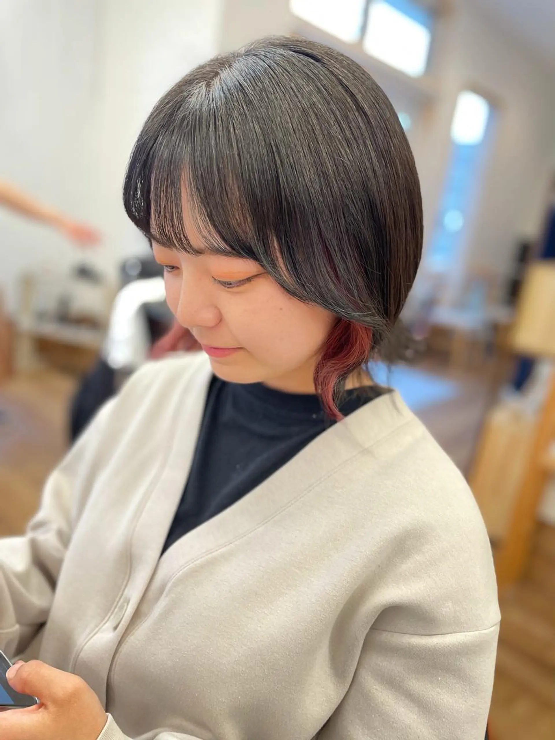 ミディアム カラー ヘアカラー 古山 勇太のヘアスタイル