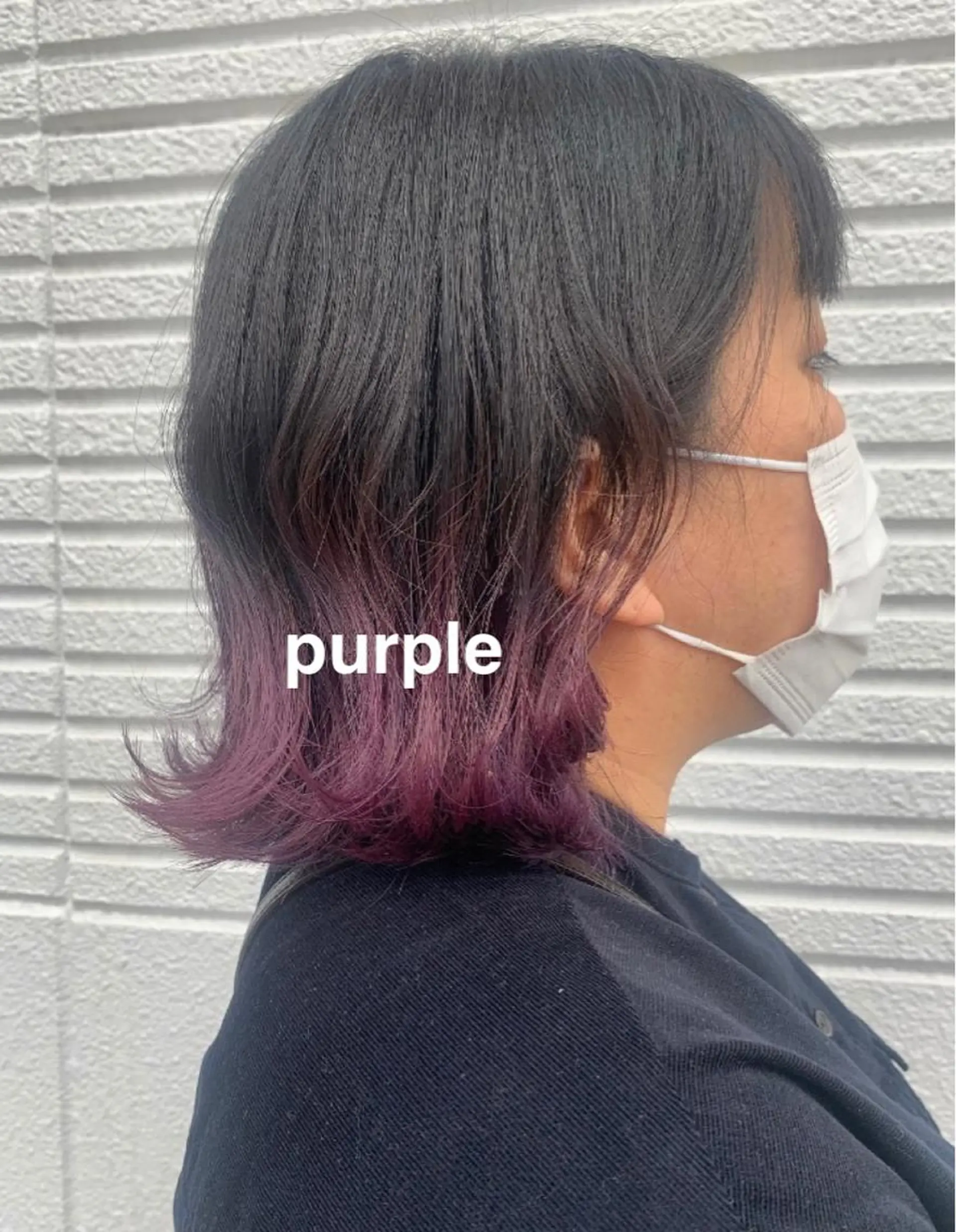 ショート カラー グラデーションカラー パープルカラー kitagawa mayuのヘアスタイル