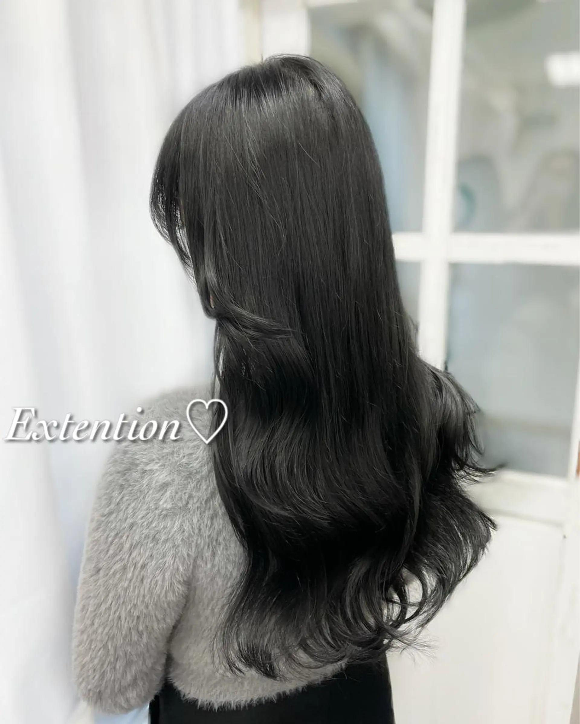 ロング カラー カット エクステ ヘアセット 韓国ヘア🤍髪質改善 🇰🇷AKANEのヘアスタイル