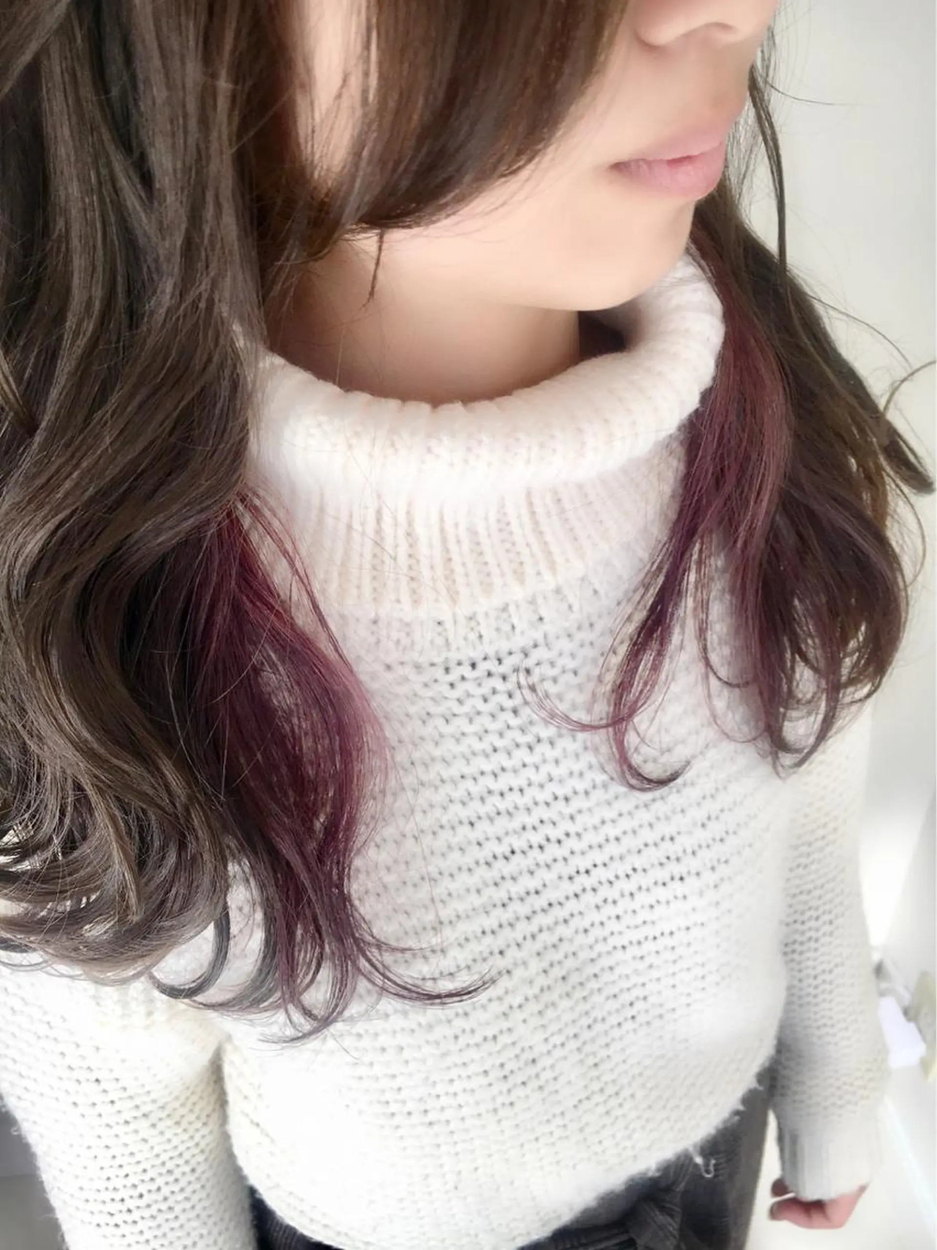 ロング カラー パープルカラー ヘアカラー 永井 大希のヘアスタイル