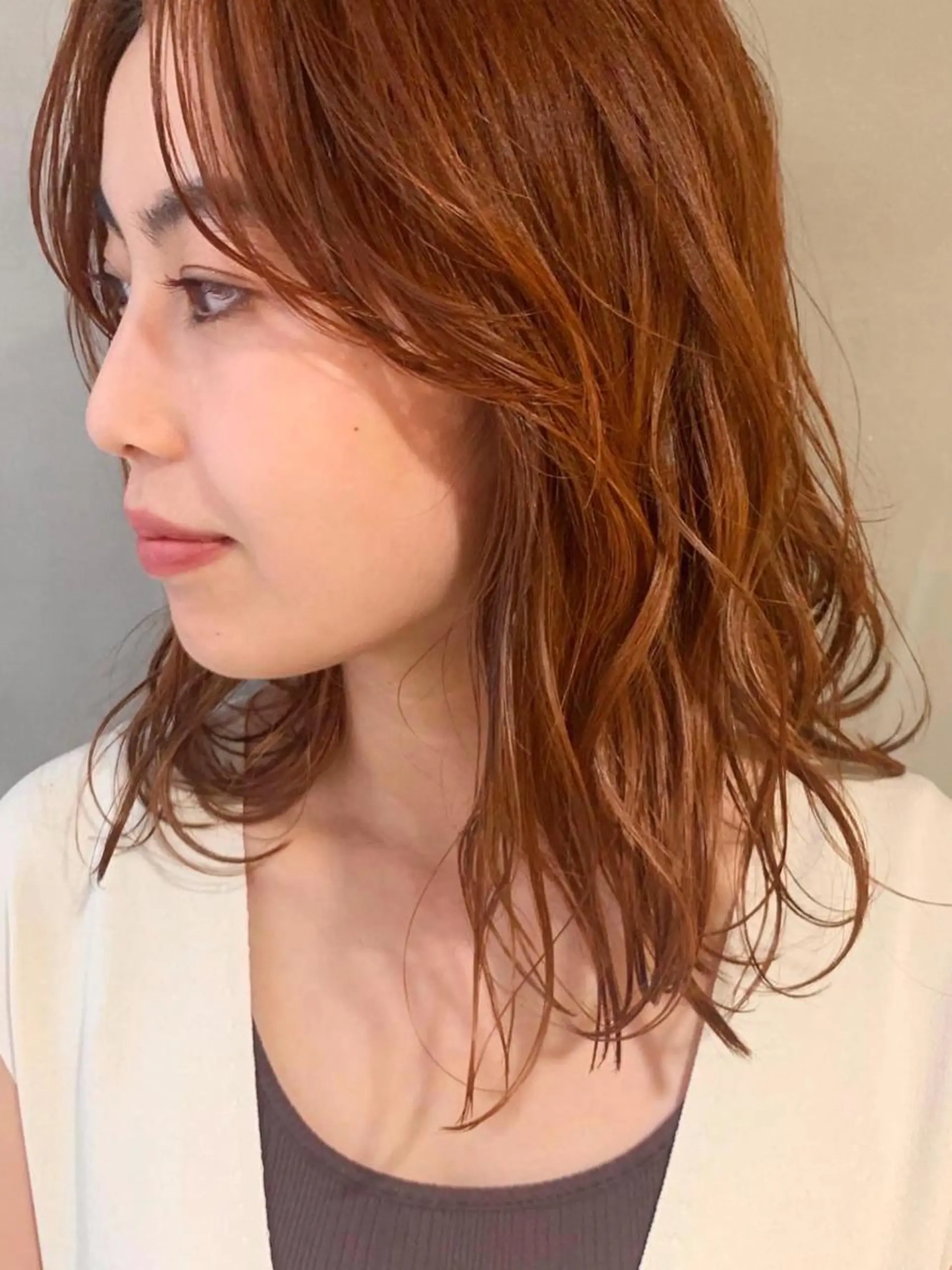 ミディアム カラー パーマ ヘアアレンジ メンズ キッズ ネイル マツエク・マツパ ウルフレイヤーカット /チヒロのヘアスタイル
