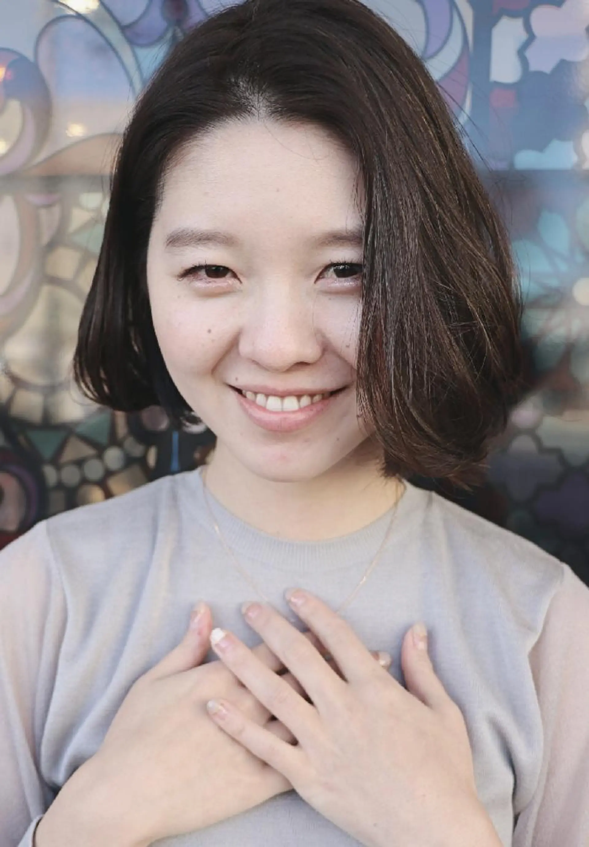 カラー ショート グレージュ 徳永 博志のヘアスタイル